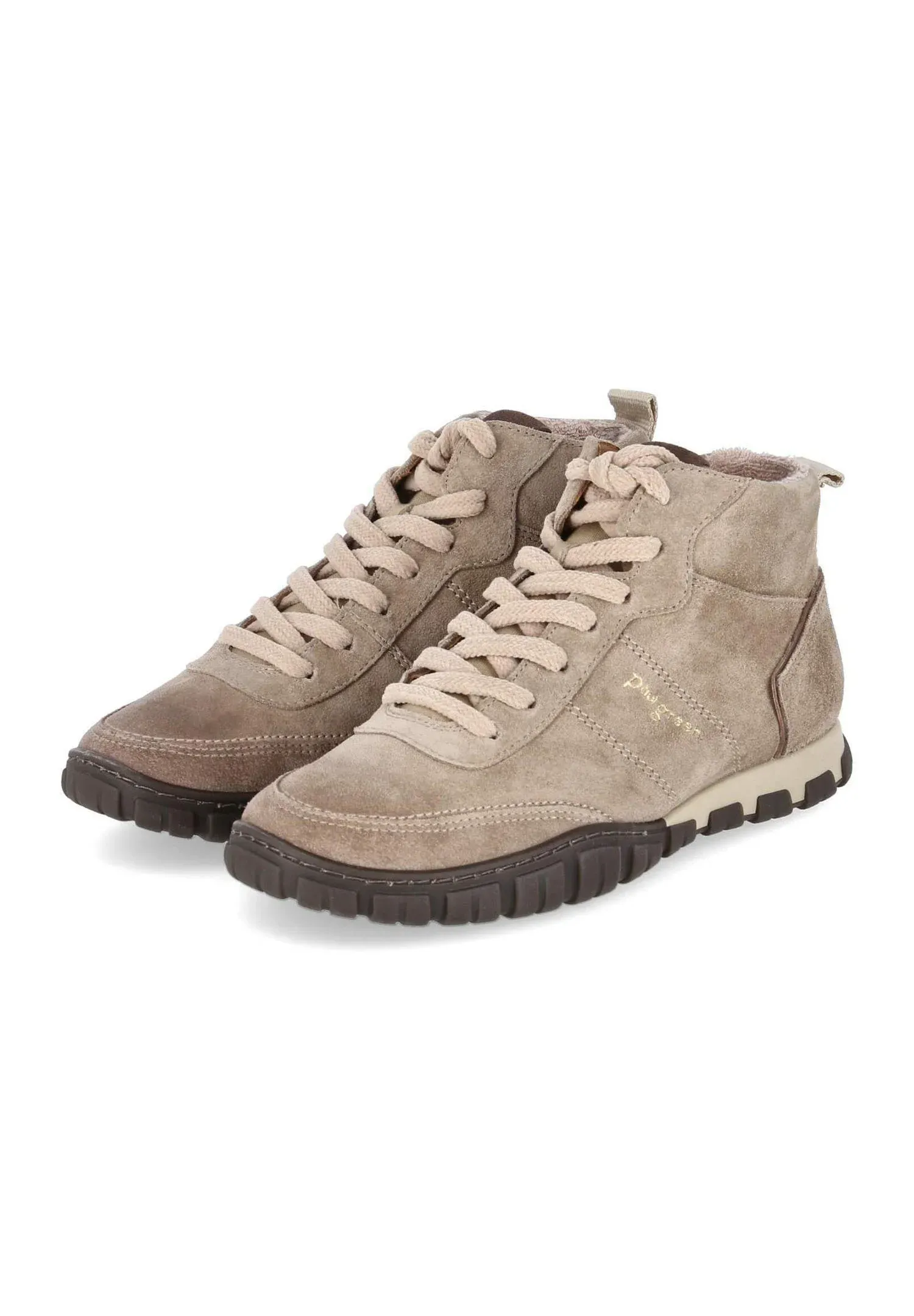 Paul Green Stivaletti Stringati Beige