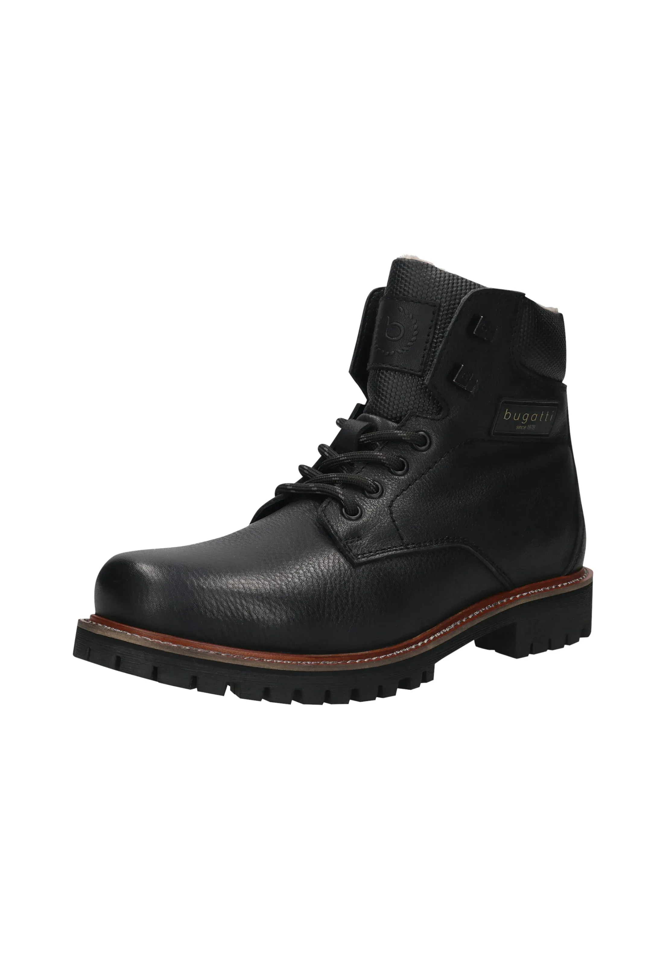 Bottes Bugatti à lacets noires