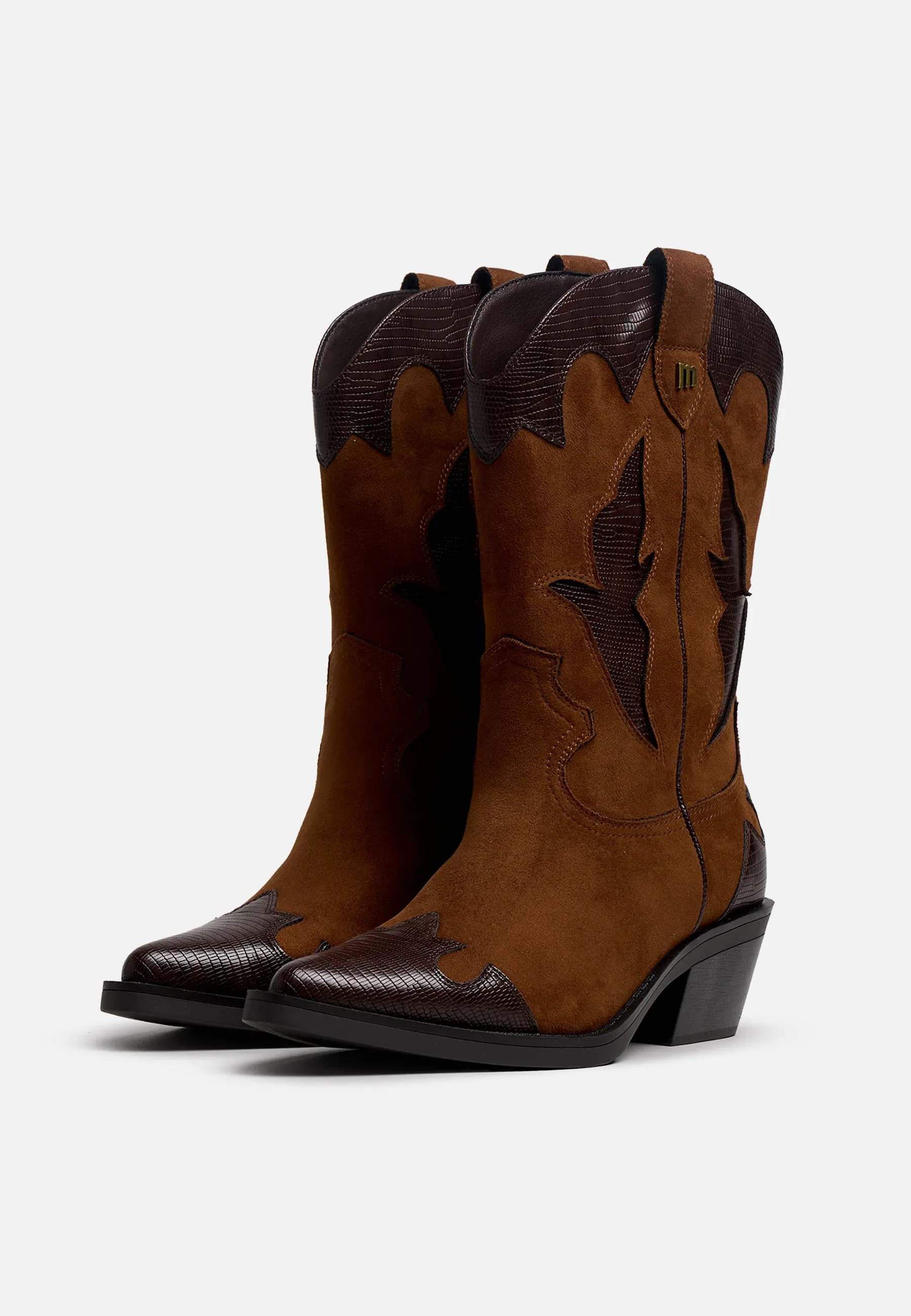Mtng Bottes Texanes Biker Marron