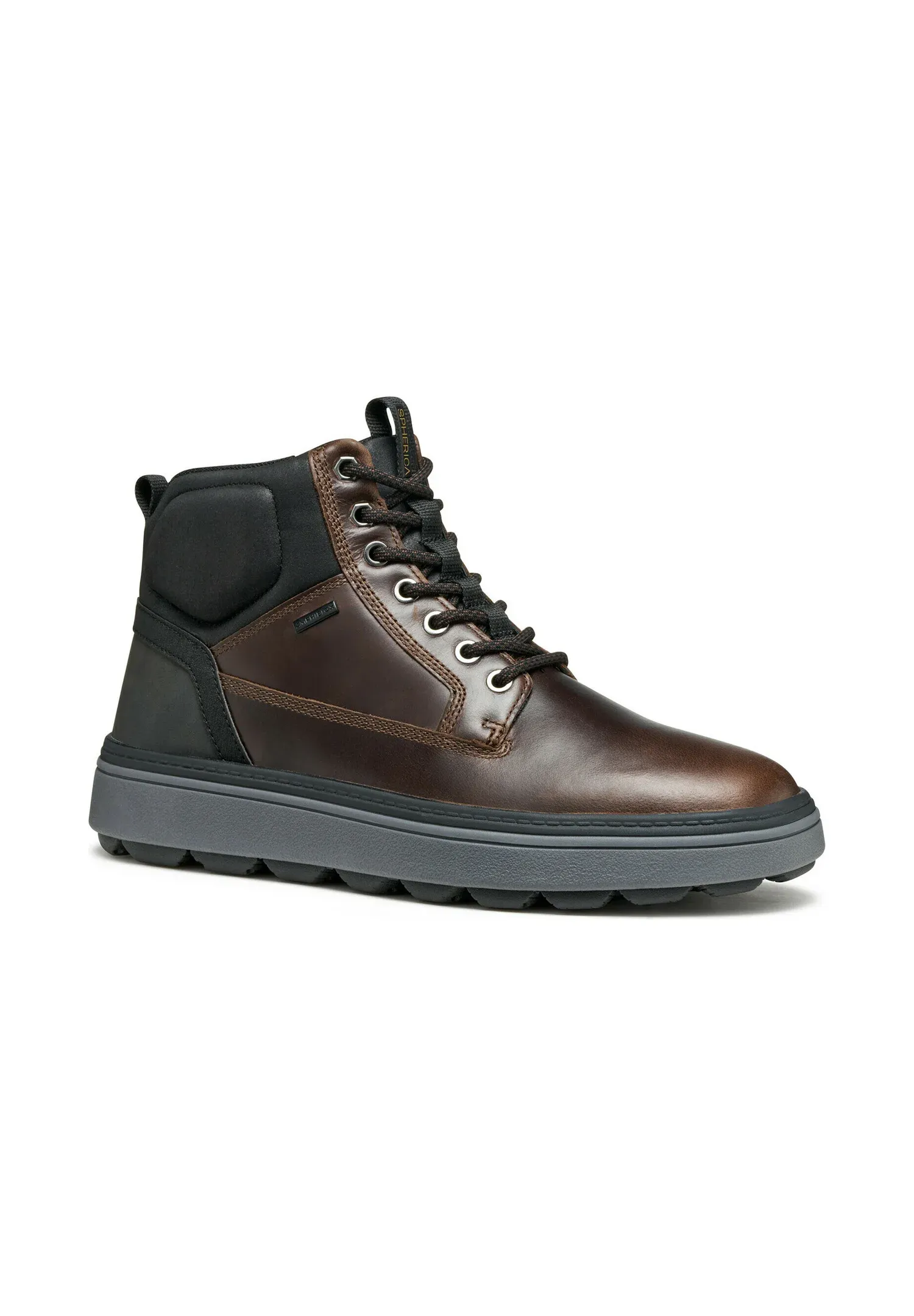 Geox Stivaletti Stringati Brun Foncé Noir