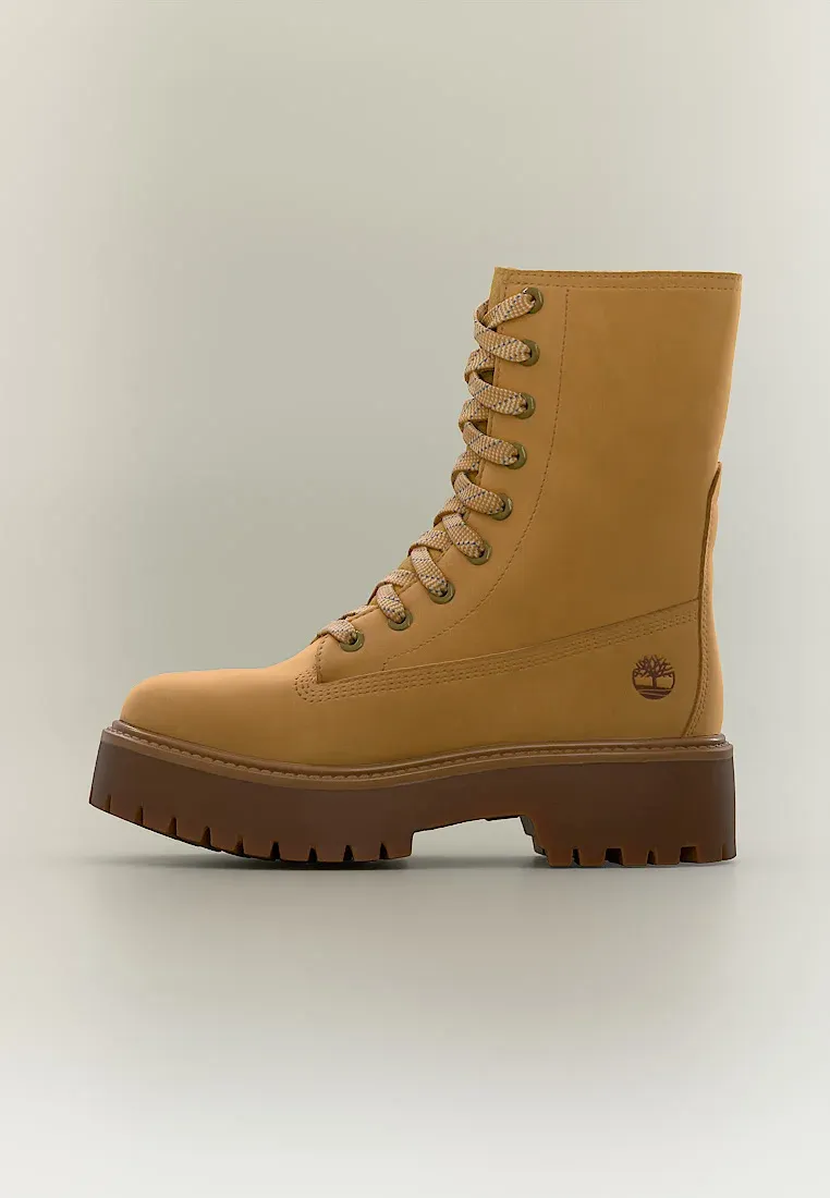 Timberland Stone Street Mid Lace Bottes à lacets à motif céréalier Wheat Nubuck