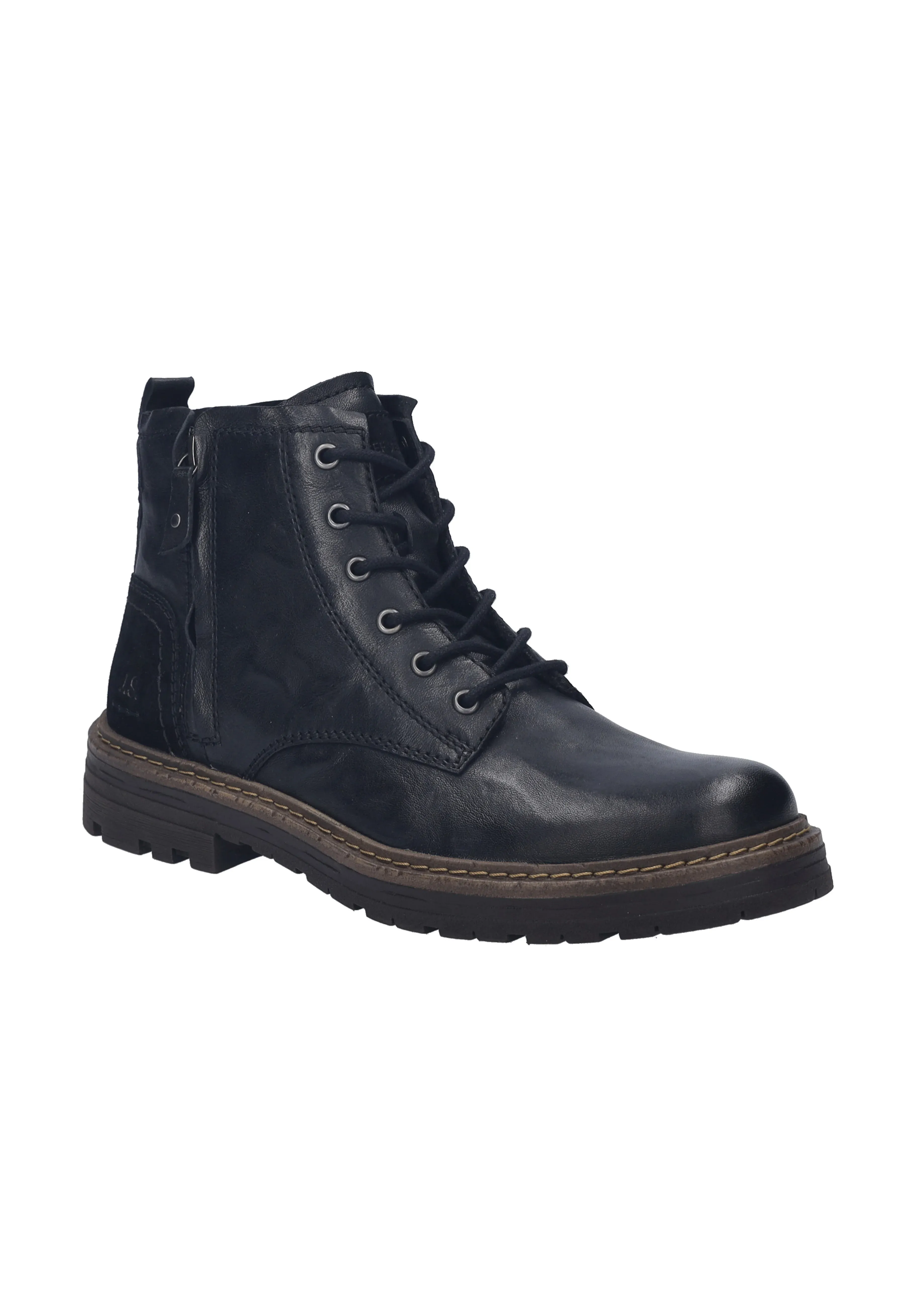 Josef Seibel Curtis Stivaletti Stringati Schwarz