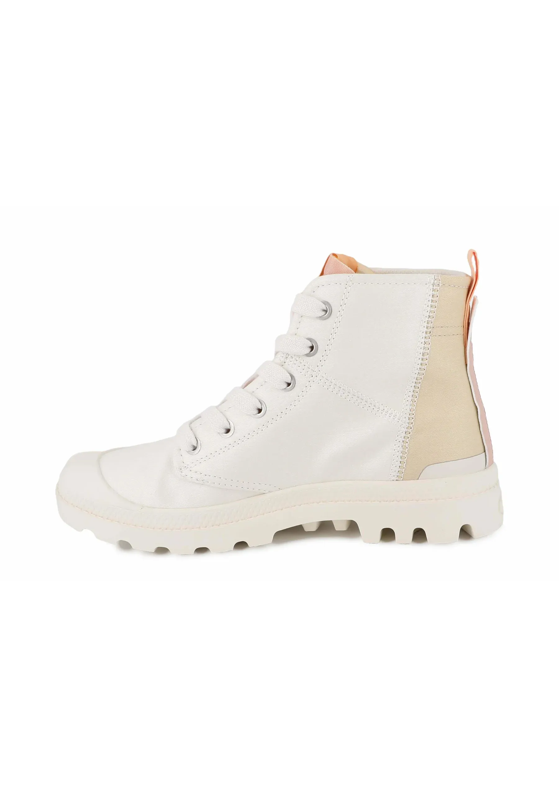 Palladium Stivaletti Stringati Crème Blanc