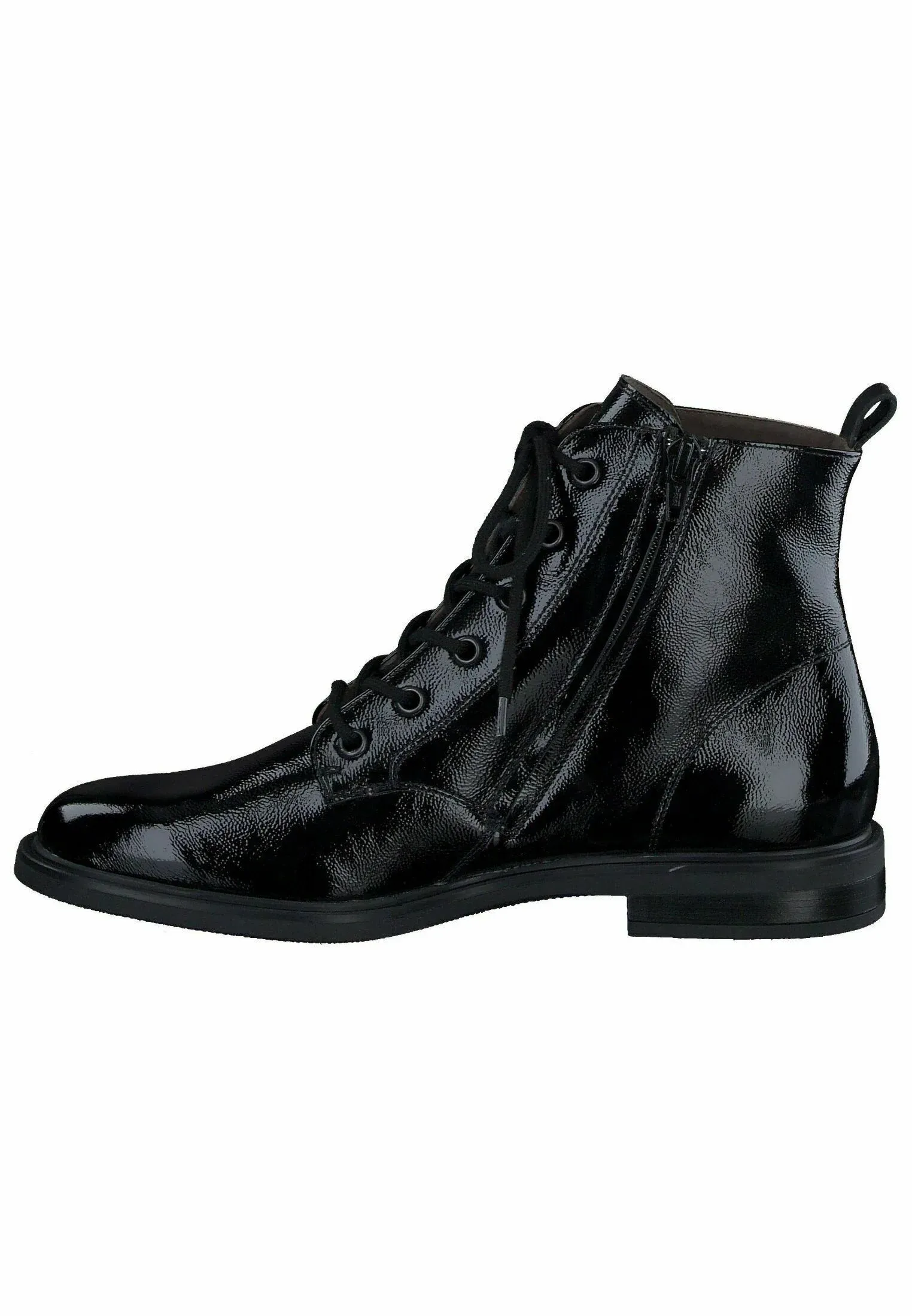 Paul Green Stivaletti Stringati Knautschlack Noir