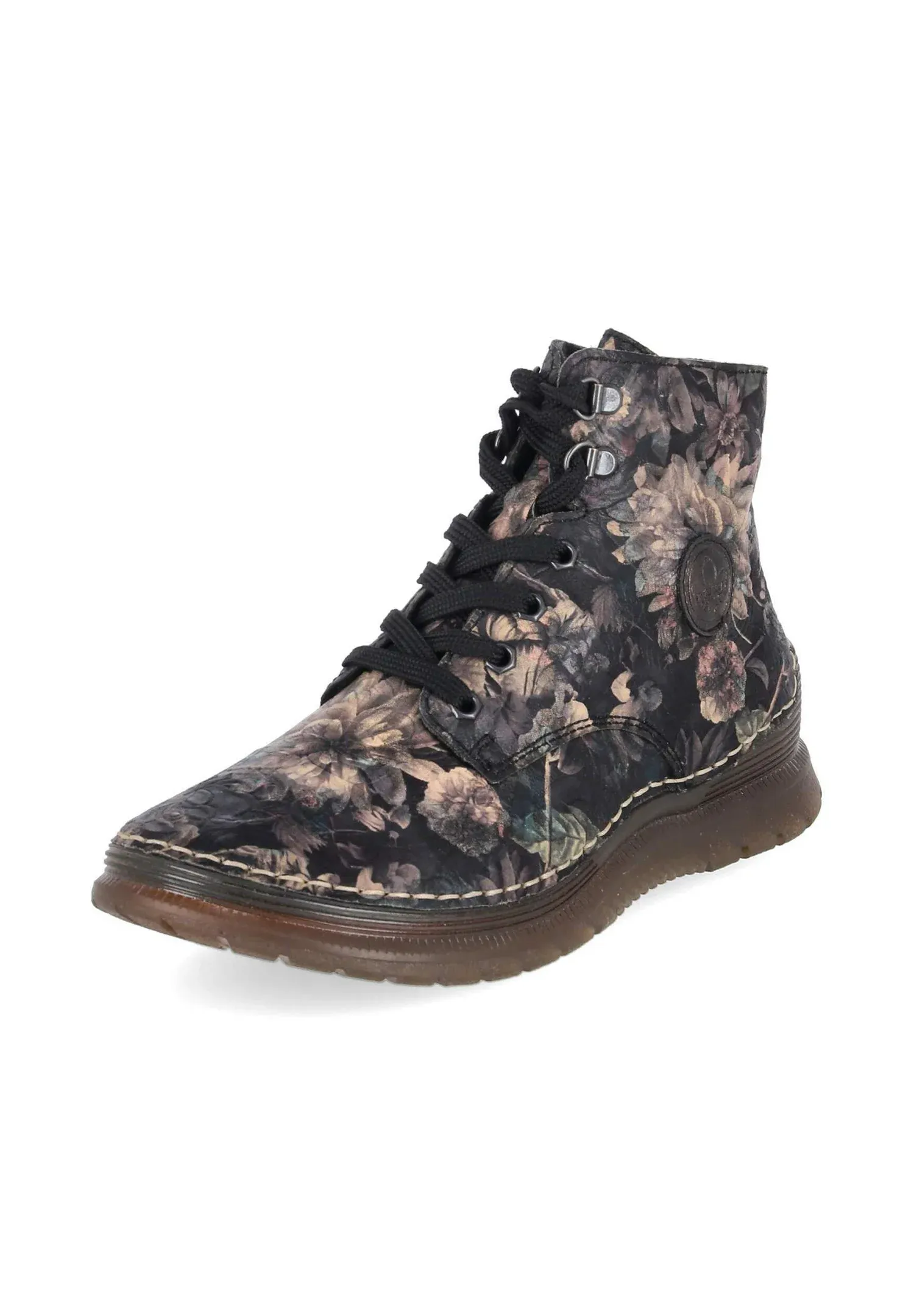 Rieker Rieker 53632 90 Damen Boots Synthetik In Multicolored Stivaletti Stringati Schwarz
