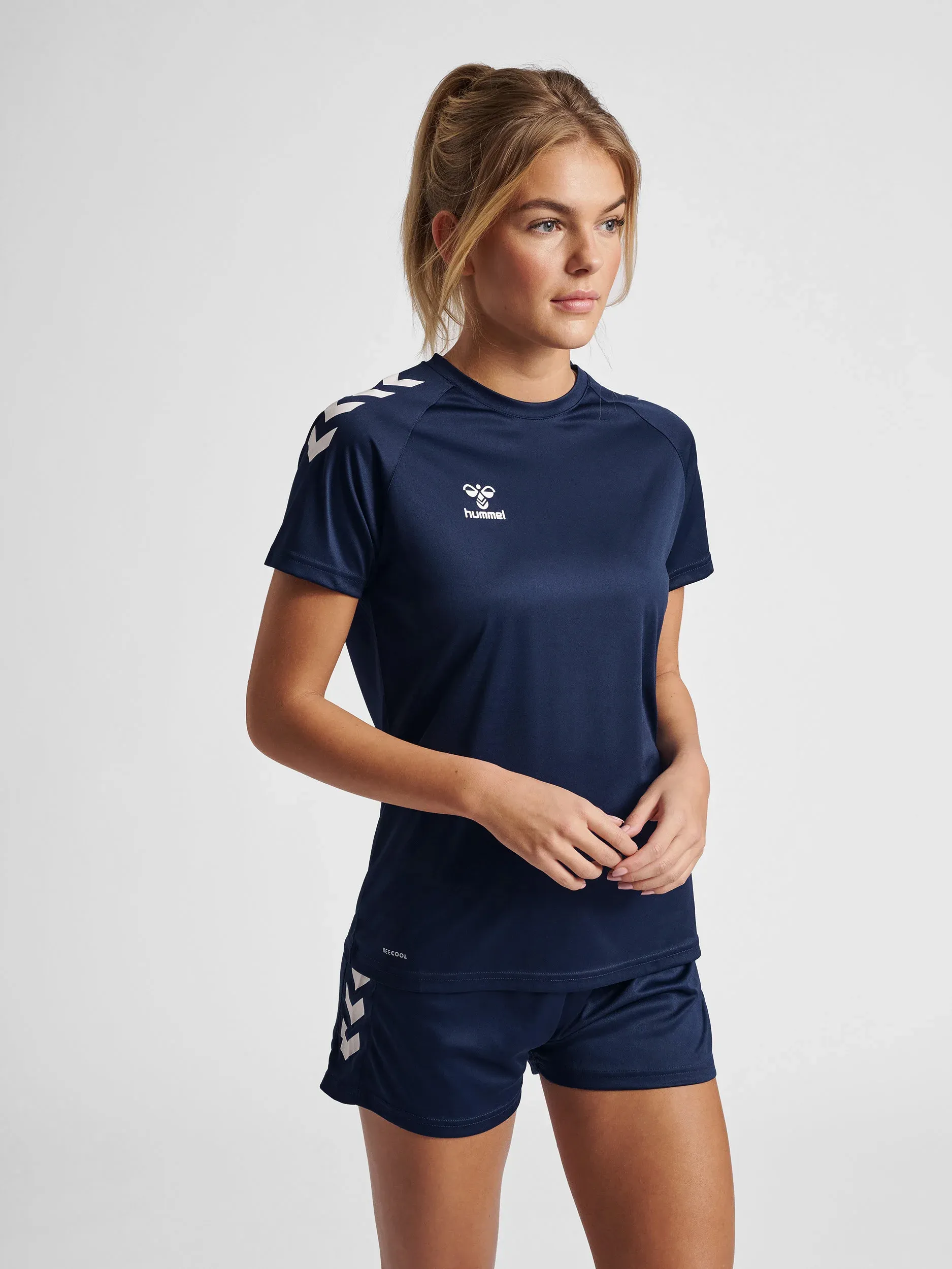 Hummel Xk Core Poly T Shirt Con Stampa Marine