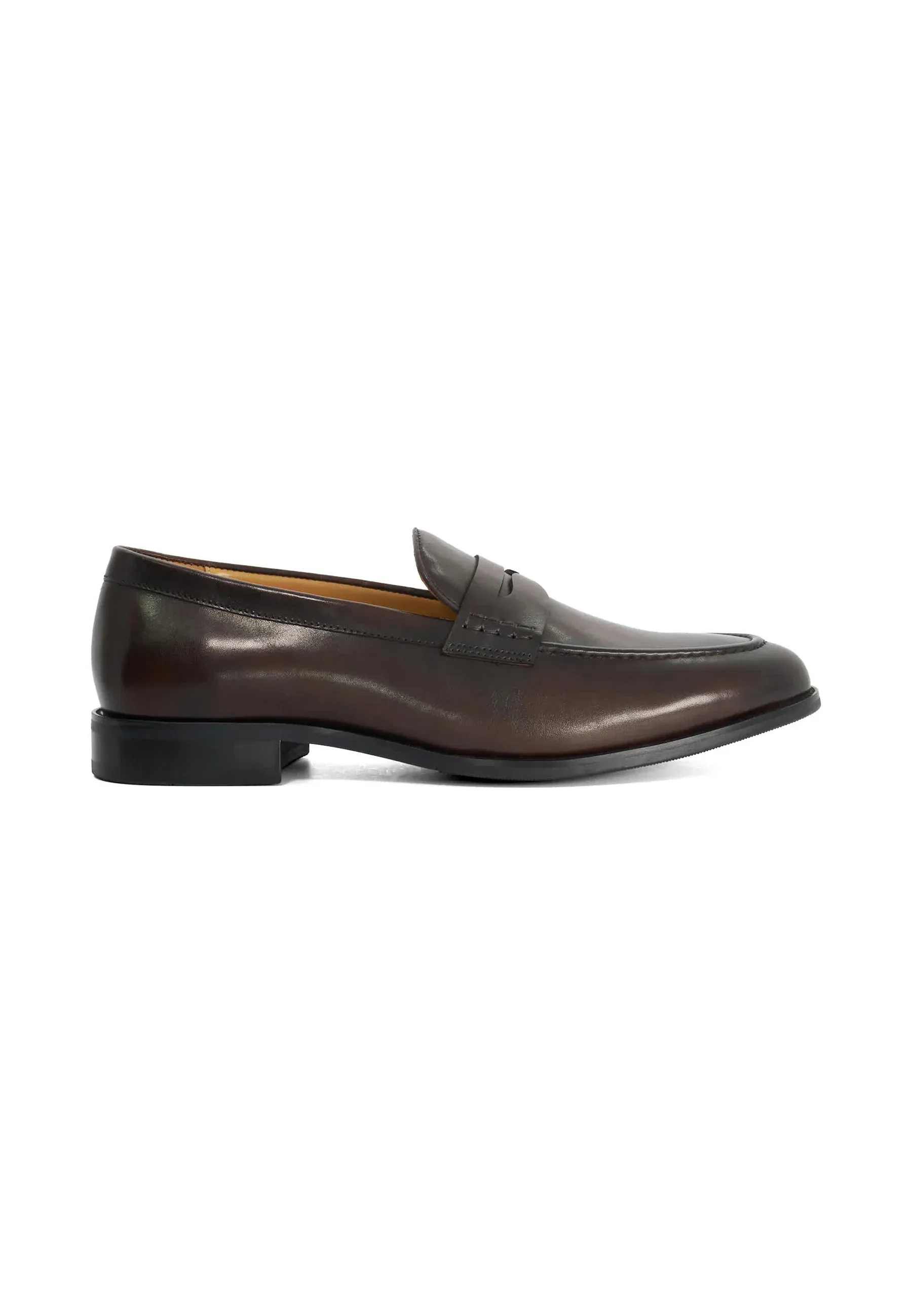 Dune London Chaussures sans lacets en cuir brun