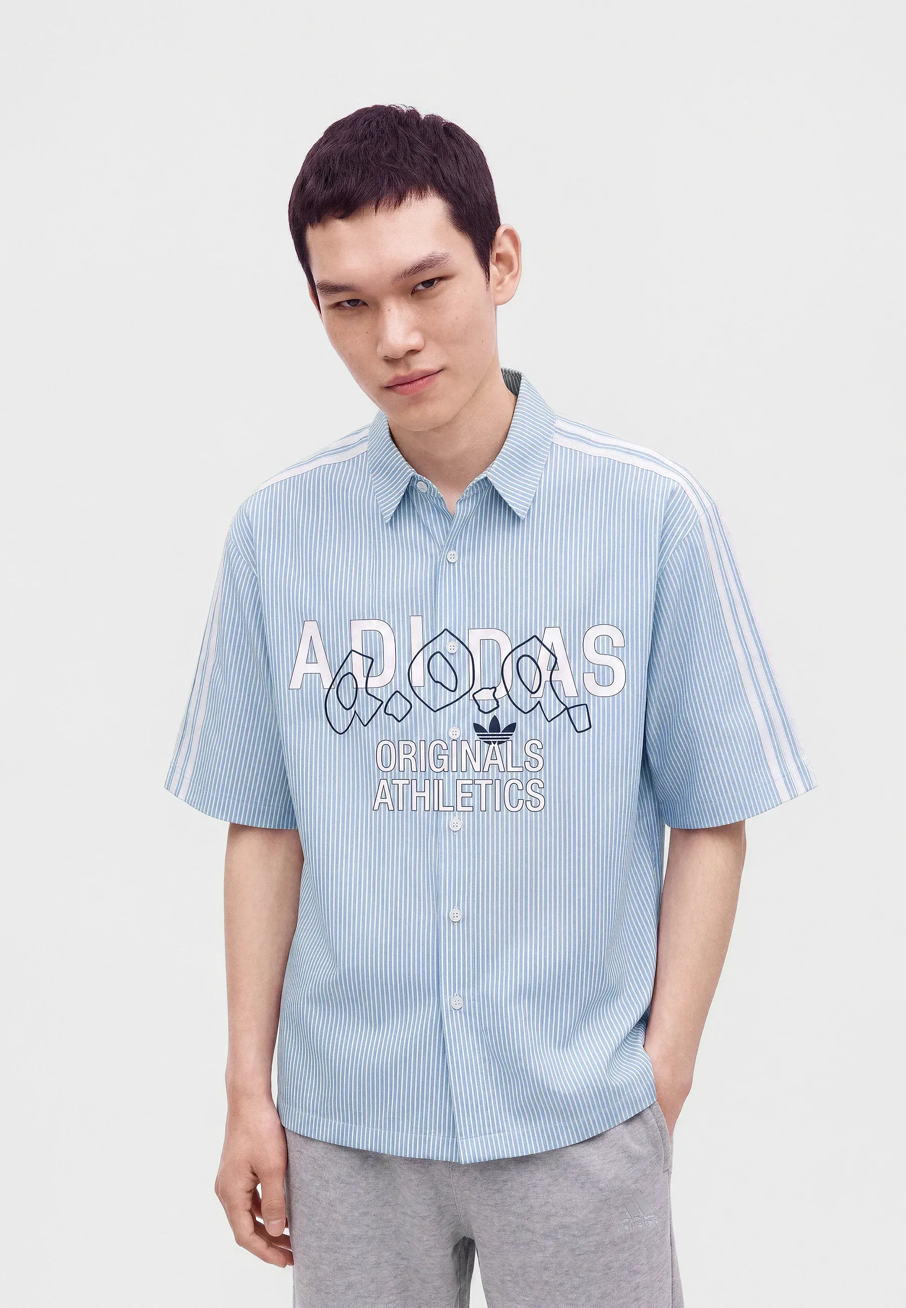 Adidas Originals Originals Button Up Unisex Chemise Night Indigo