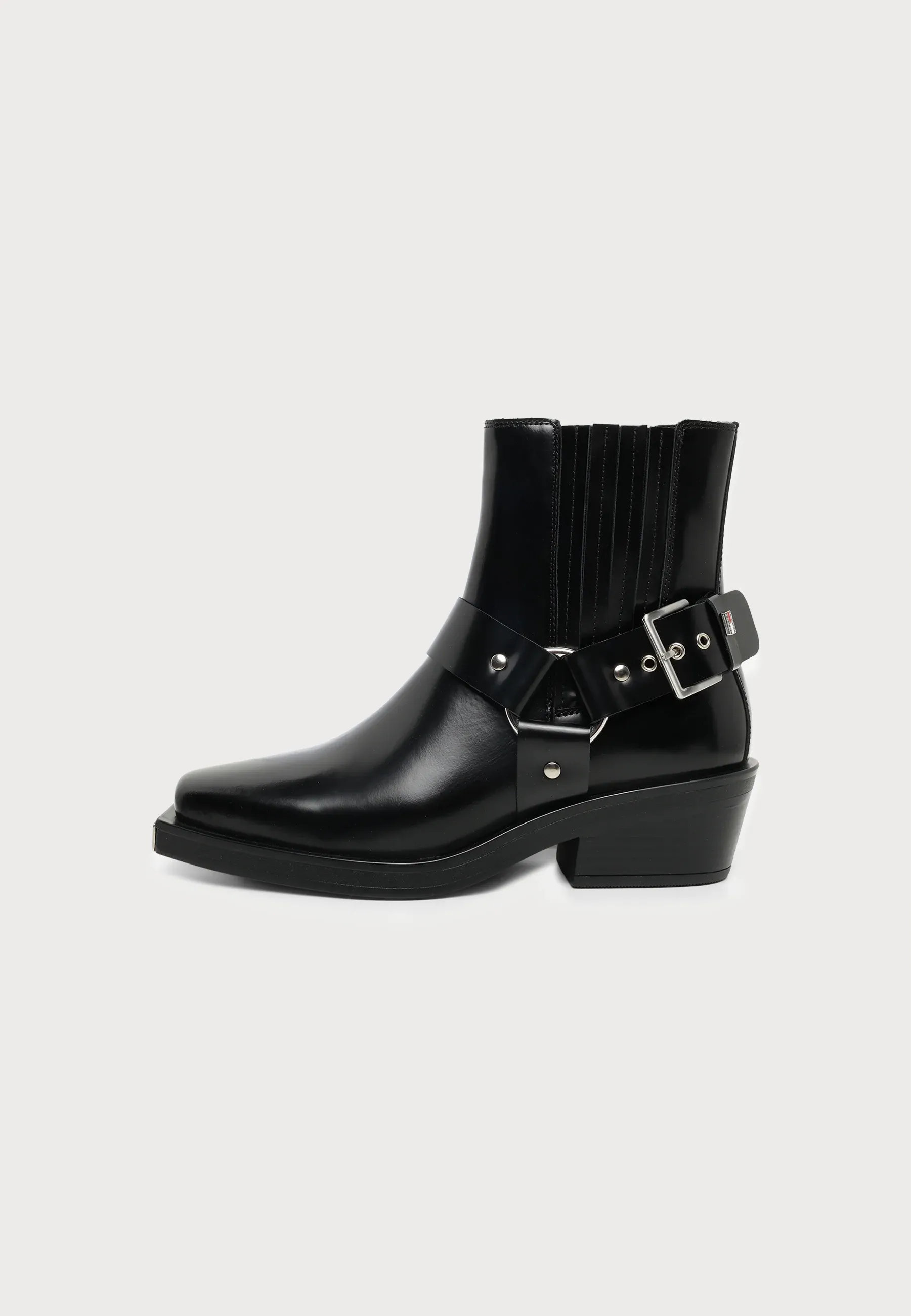 Tommy Jeans Bottes cowboy à boucle Stivaletti texani biker Noir