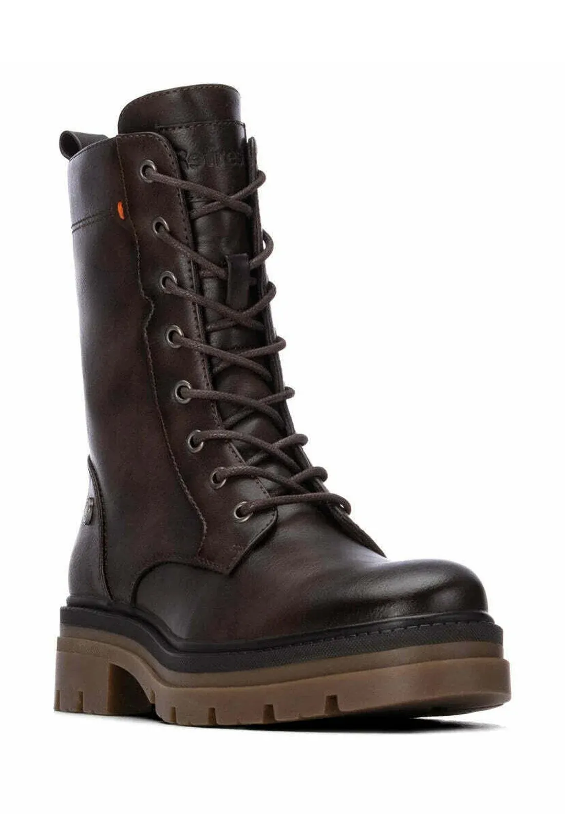 Refresh Botin Femme Plate Stivaletti Stringati Marron