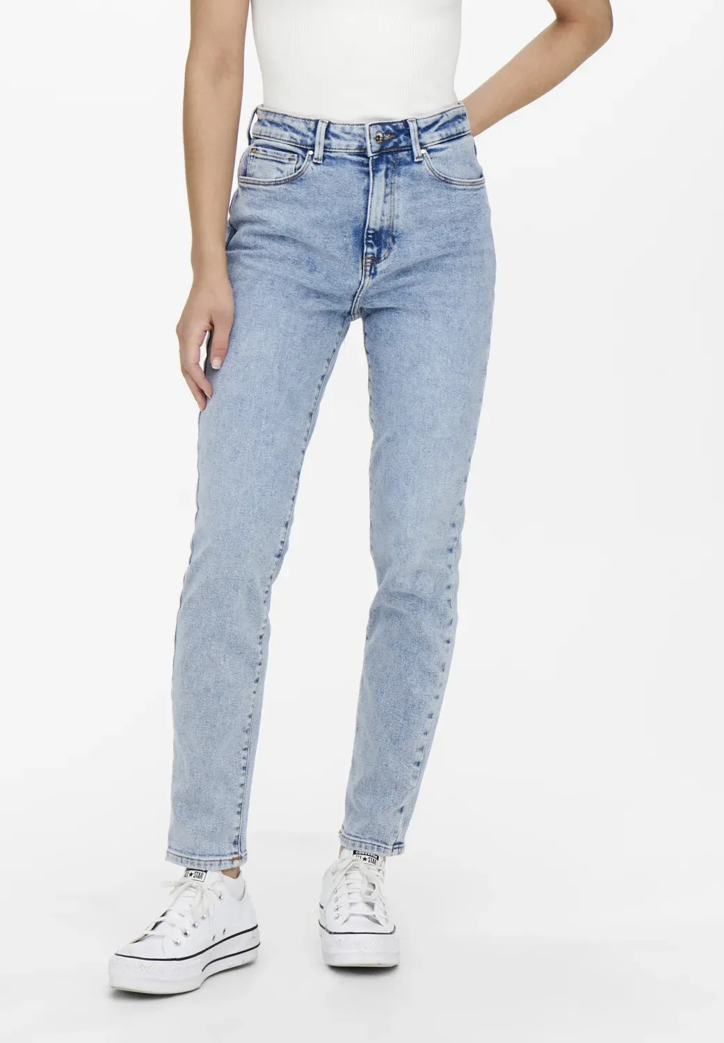 Seulement Jeans A Sigarette Bleu Clair Denim