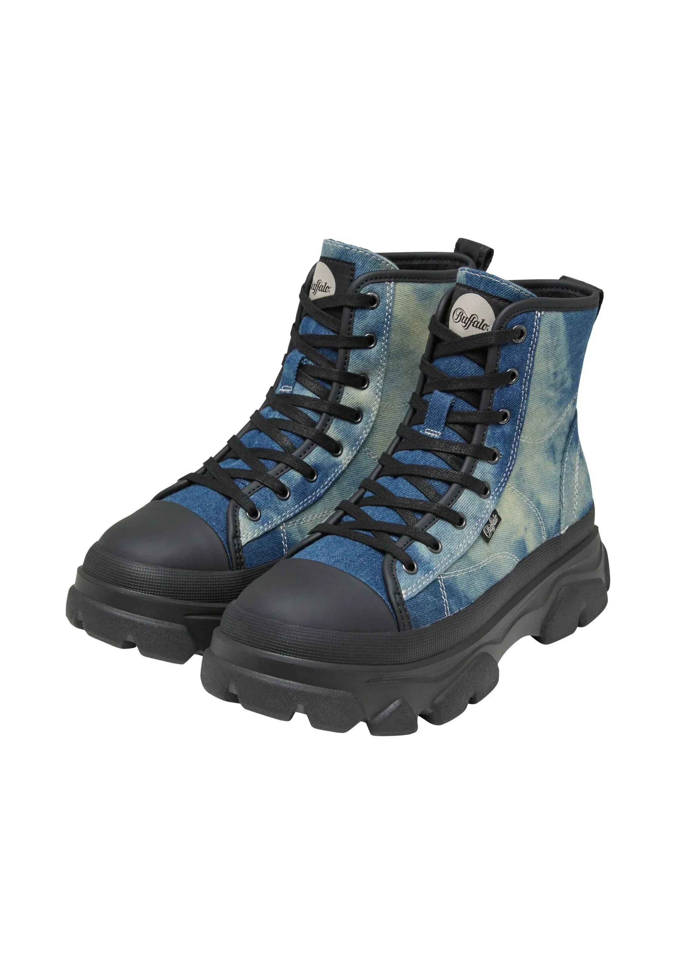 Bottes Buffalo À Lacets Bleu