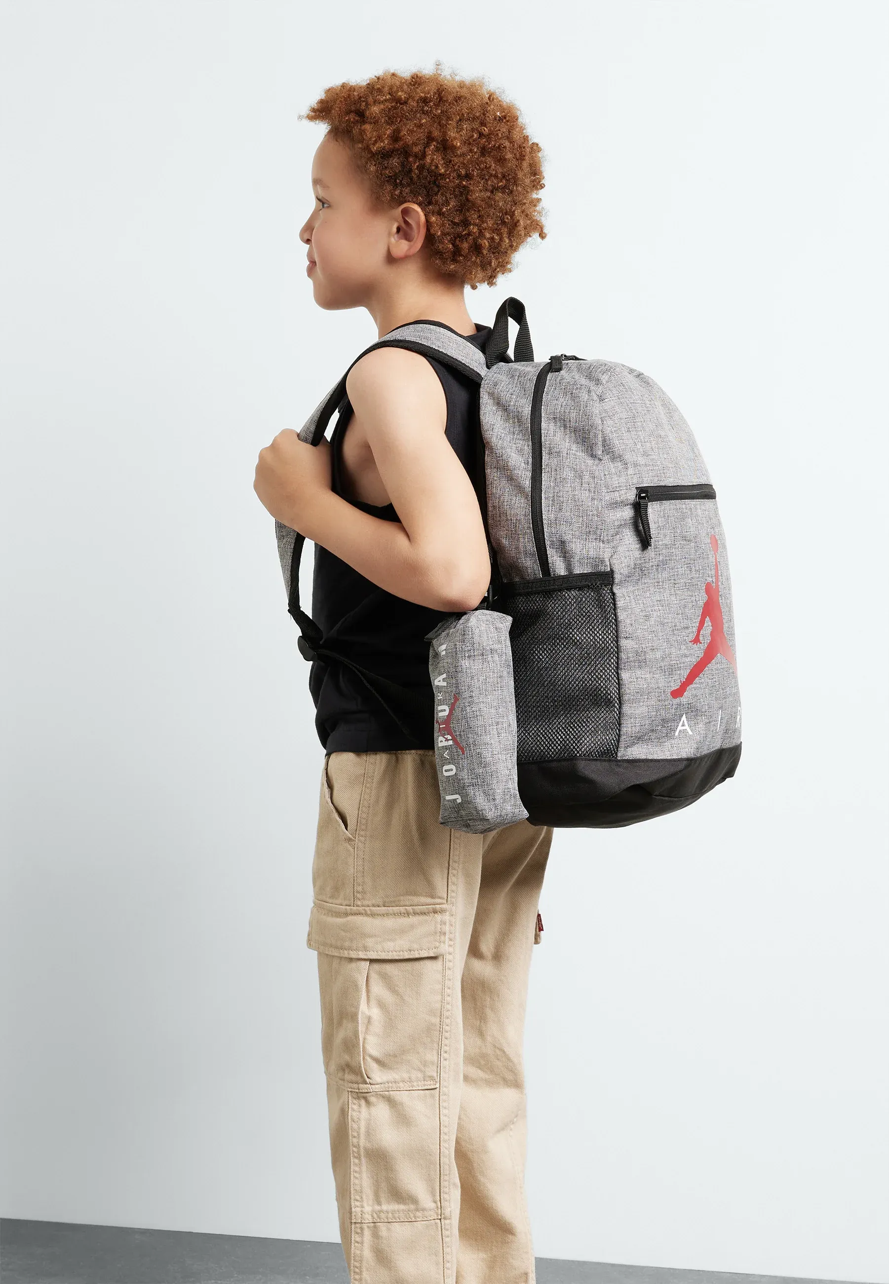 Sac à dos Jordan Air School avec trousse à crayons Zaino Carbon Heather