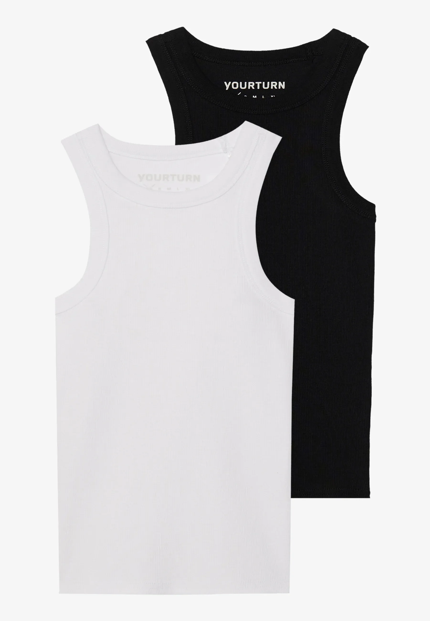 Yourturn 2Pièces Top Unisexe Blanc-Noir