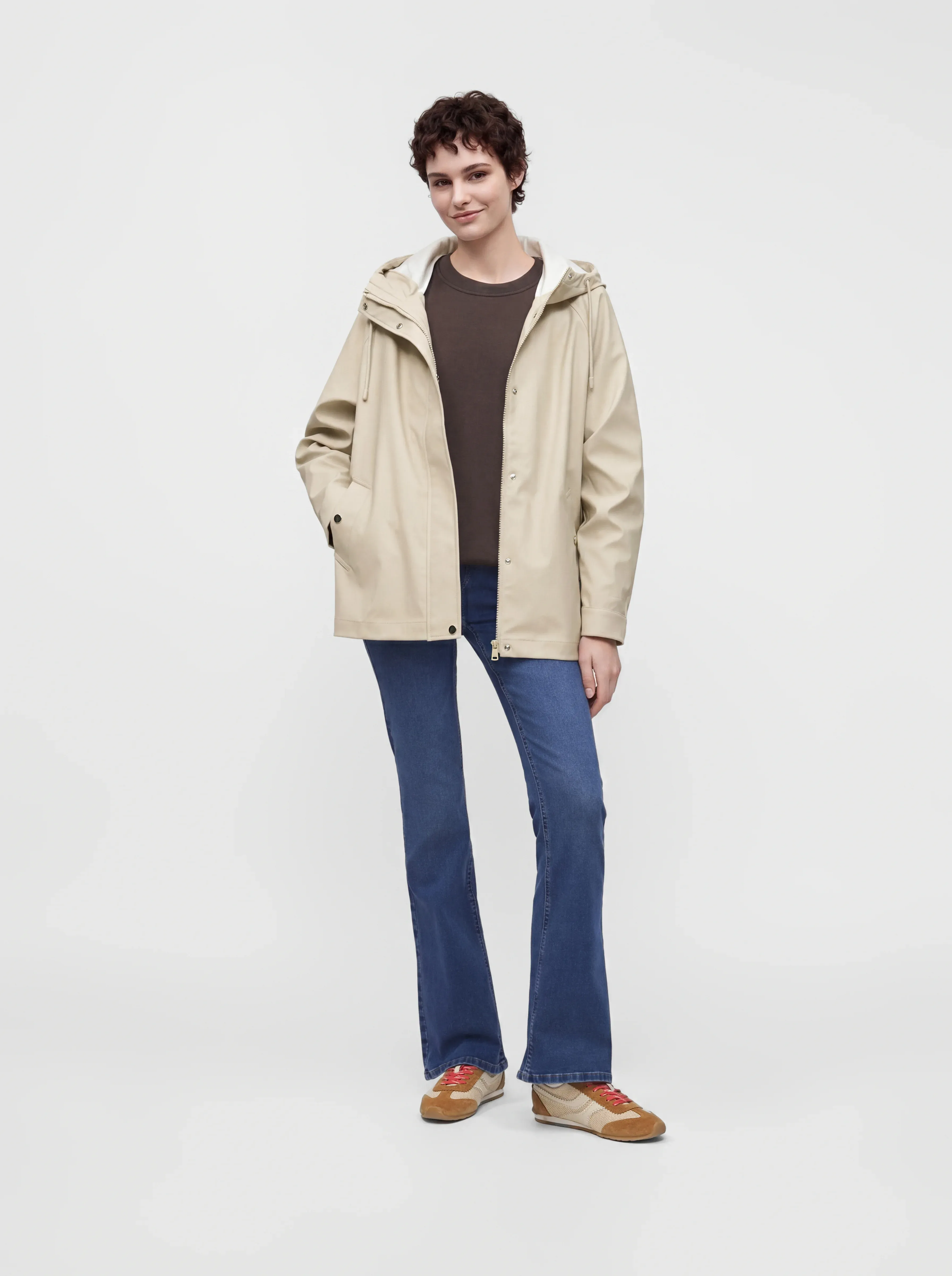 Seul Onlelisa Imperméable Court avec Doublure Argent