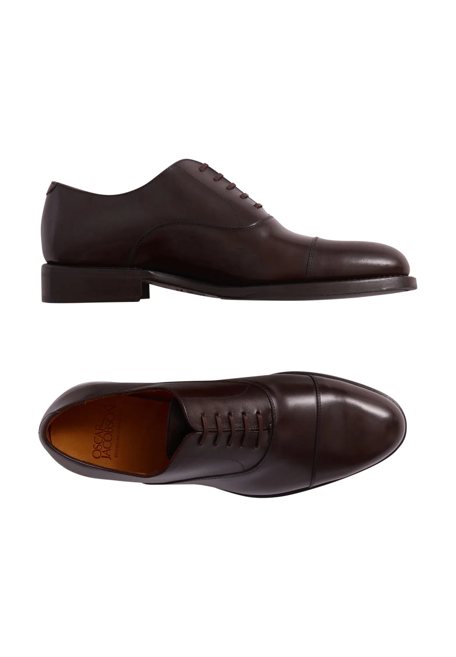 Oscar Jacobson Oxford à lacets brun foncé