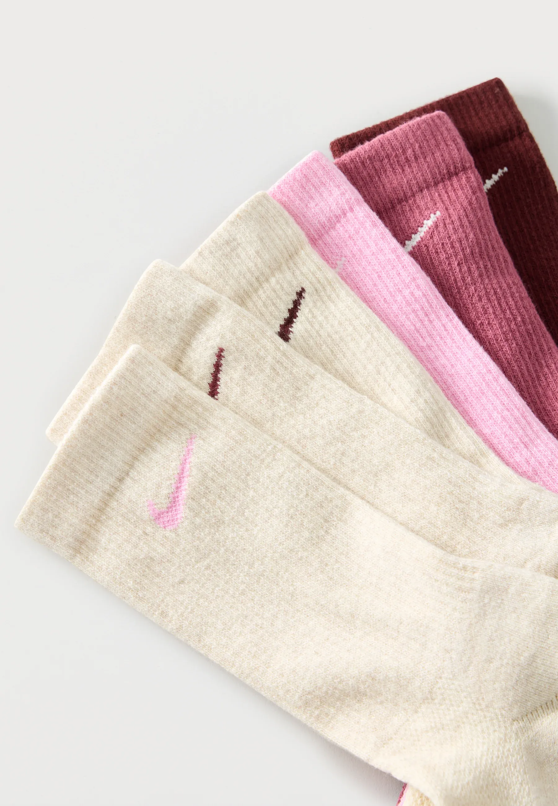Nike Performance Unisexe 6 Pièces Chaussettes Sportives Rose Smokepink Risemystic Datesoatmeal