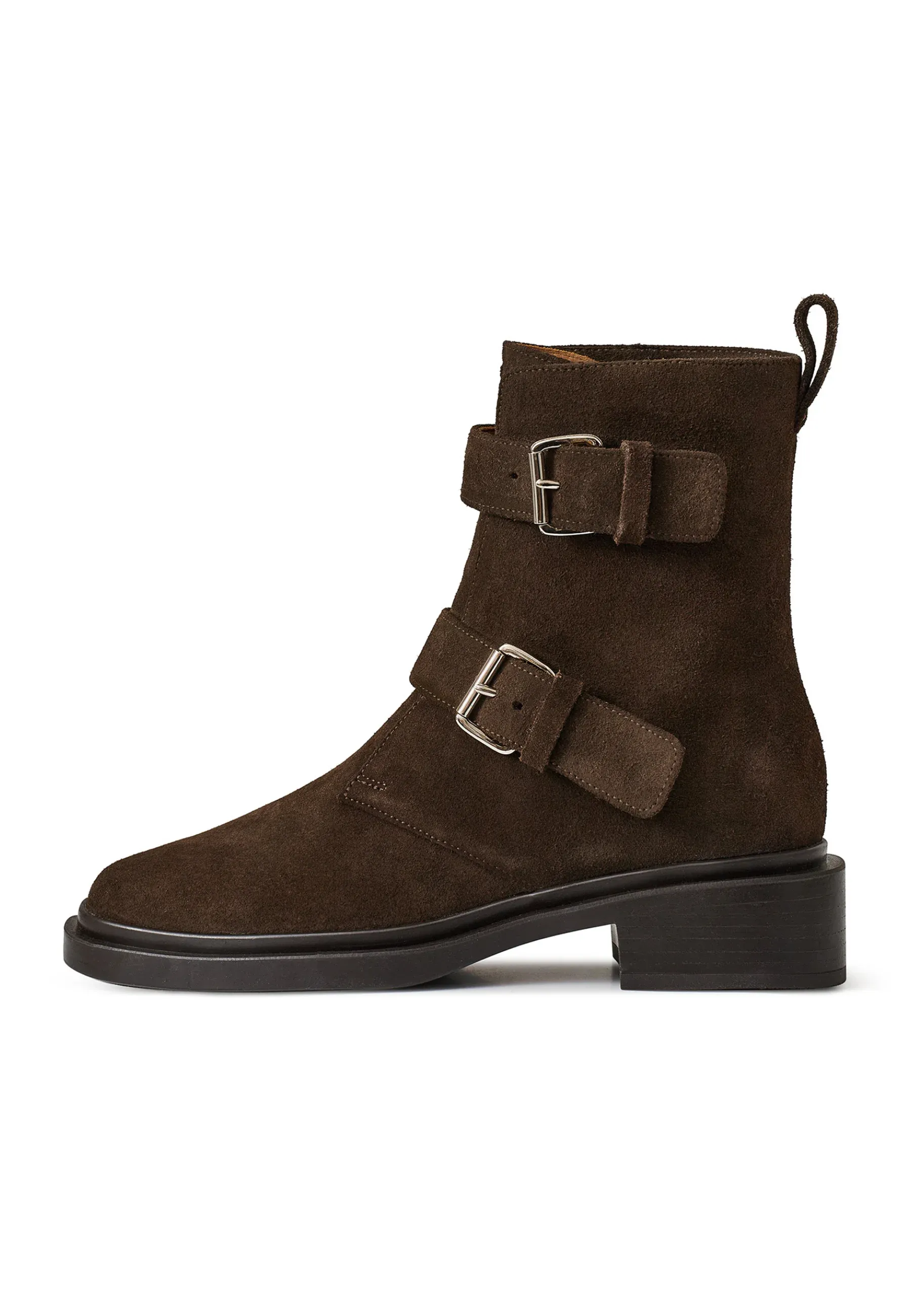 Balagan Stivaletti Texani Biker Chocolat Foncé Velours