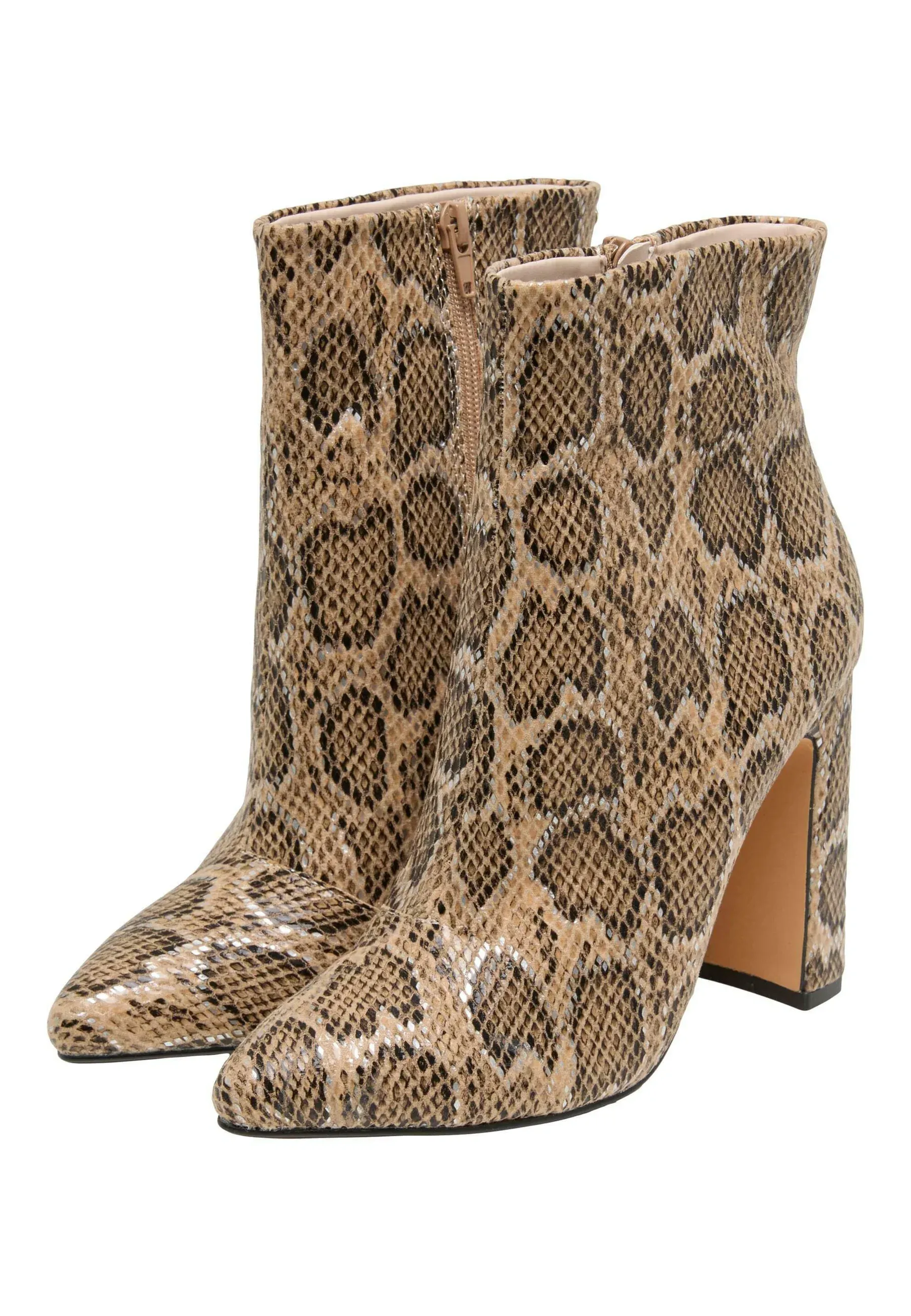 Buffalo Stivaletti Crème Beige Snake