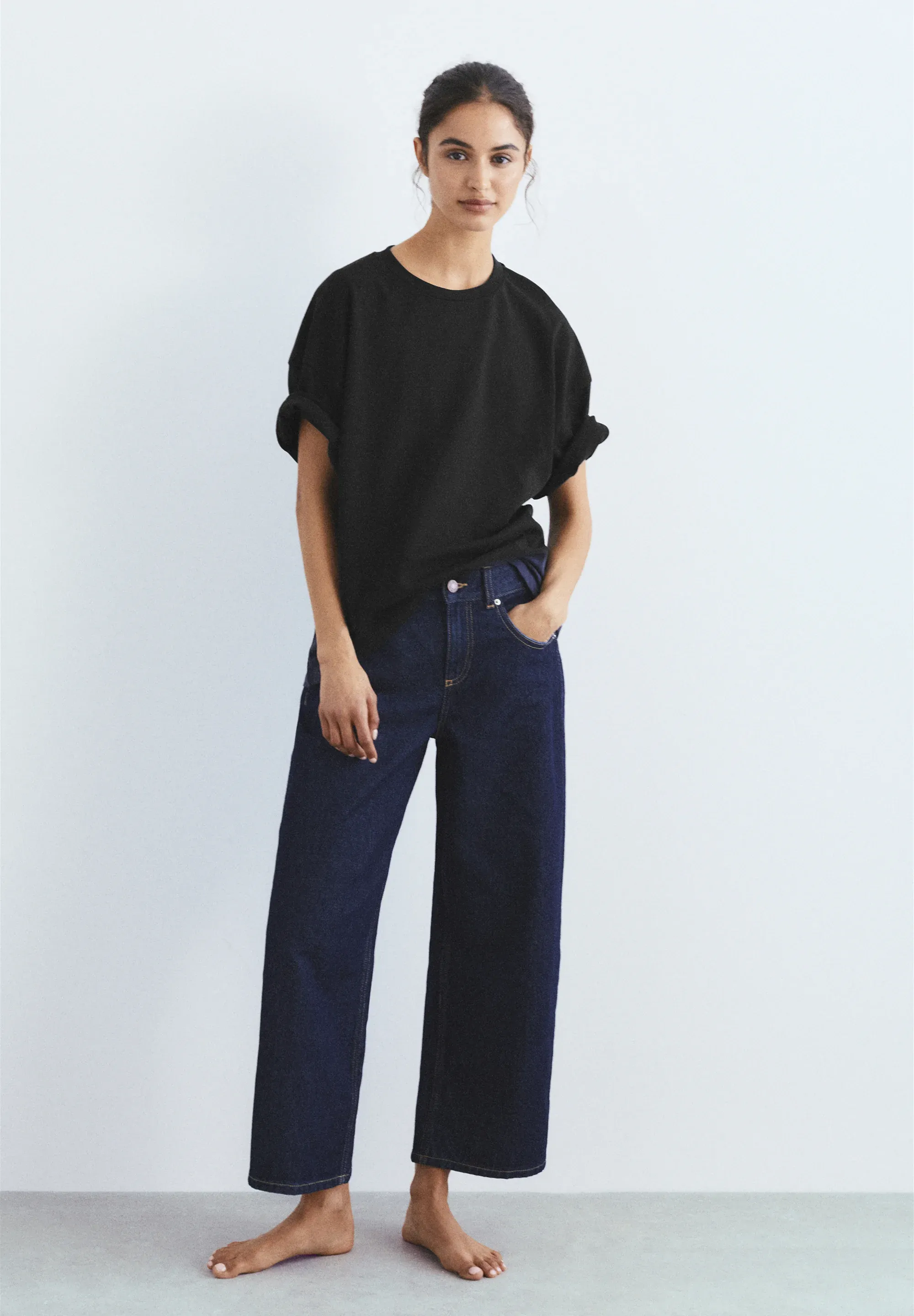 Pullandbear T Shirt Basic Noir