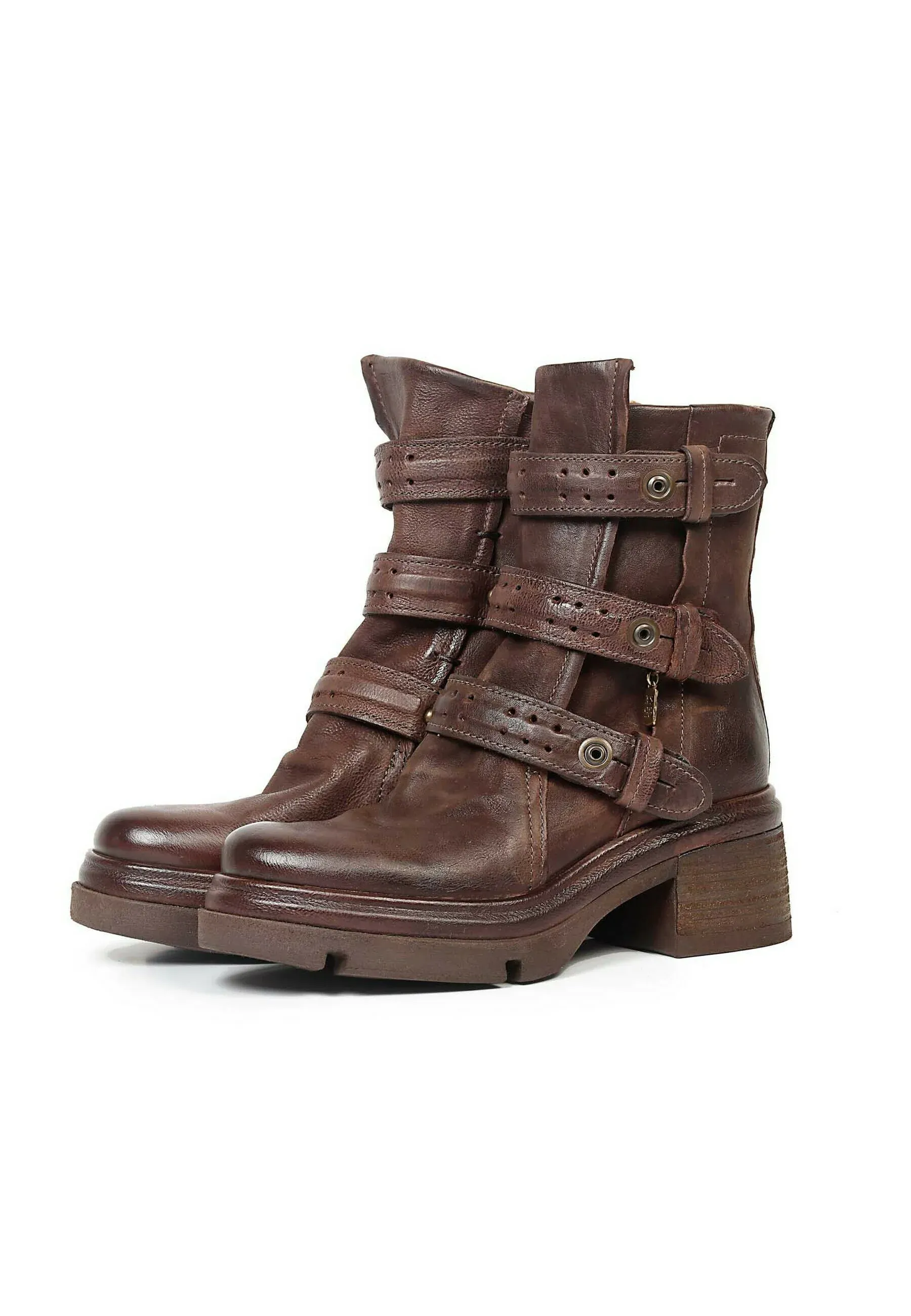As98 Eames Bottes Texanes Motard Brun Foncé