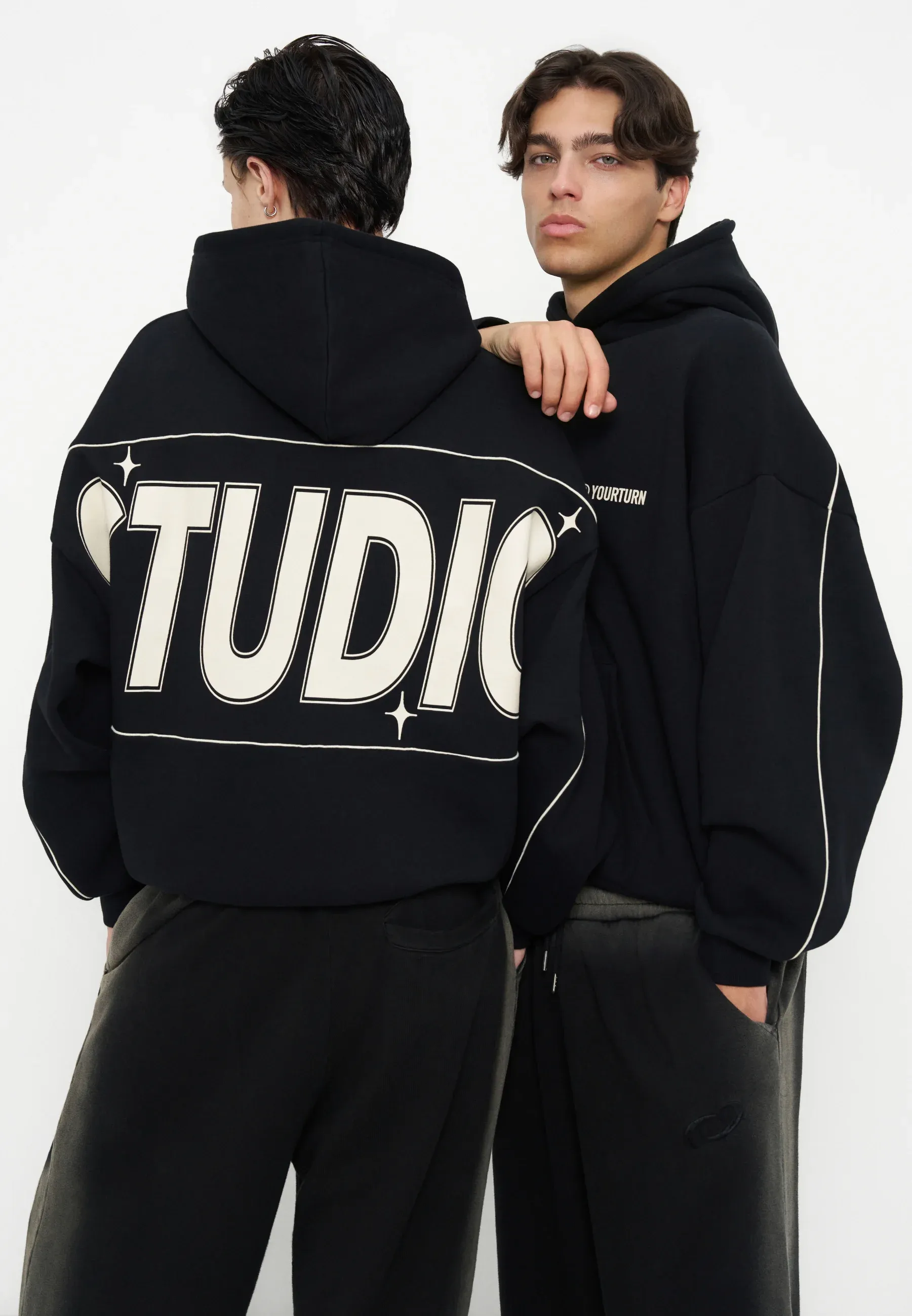 Veste à capuche unisexe Yourturn Noir
