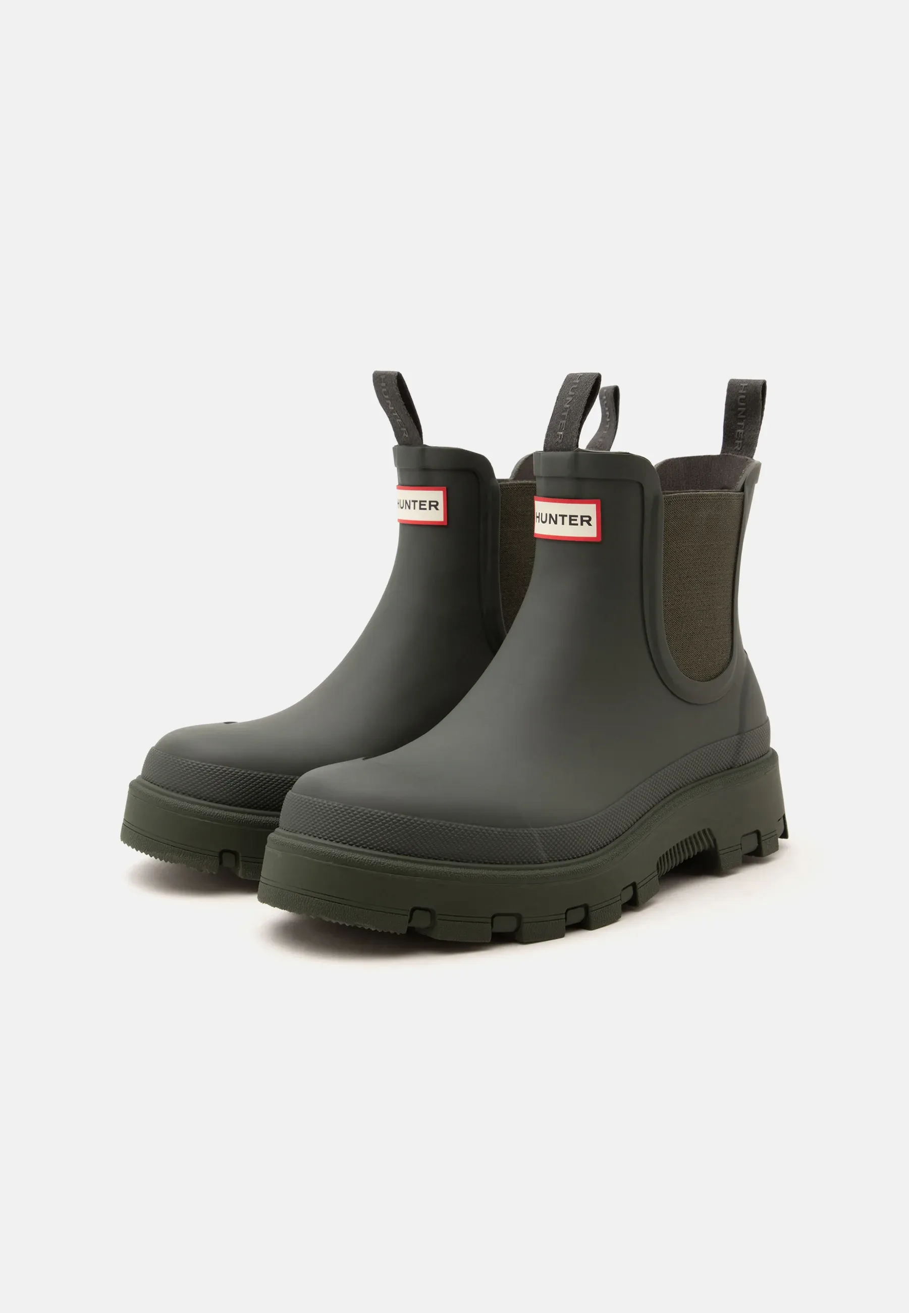 Botte de Chelsea Élastique Original Hunter Unisexe Stivali en Caoutchouc Olive Sombre