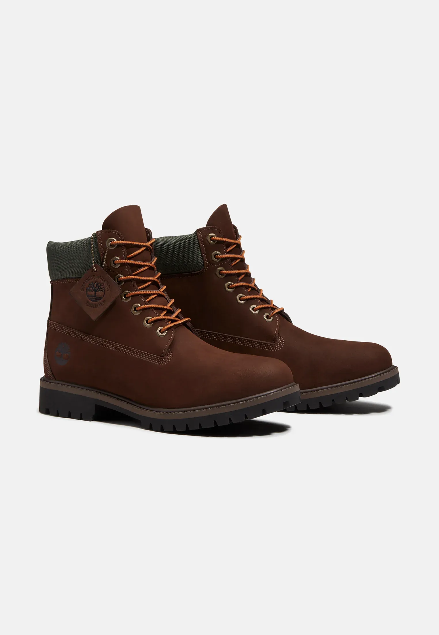 Timberland Stivaletti Stringati Dk Brown Nubuck W Gold