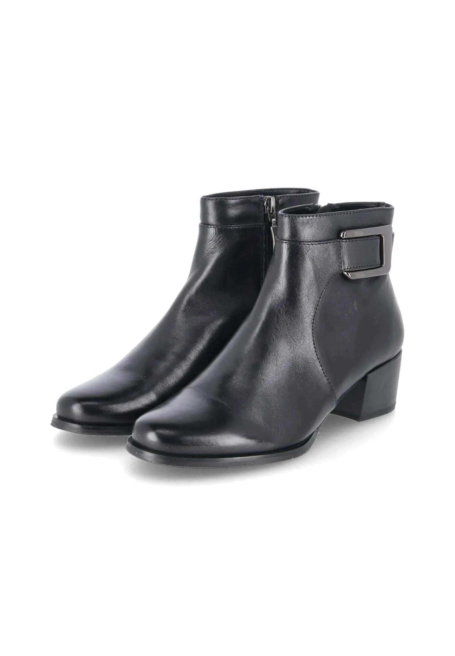Kaerlek Kaerlek Jolene Bottes cheville femme Cuir lisse Tronchetti Noir