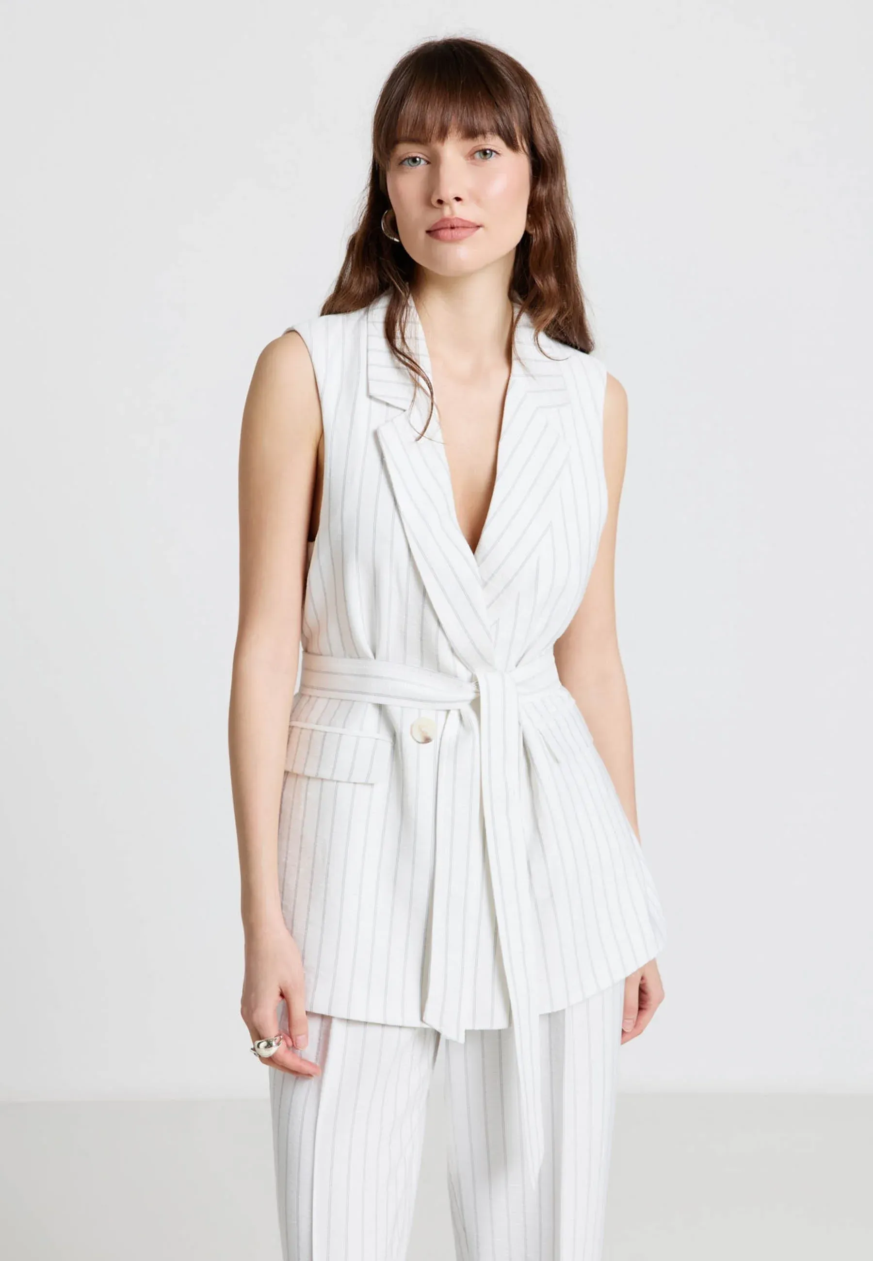 Calliope Manteau Mi-Saison Var Blanc Laine