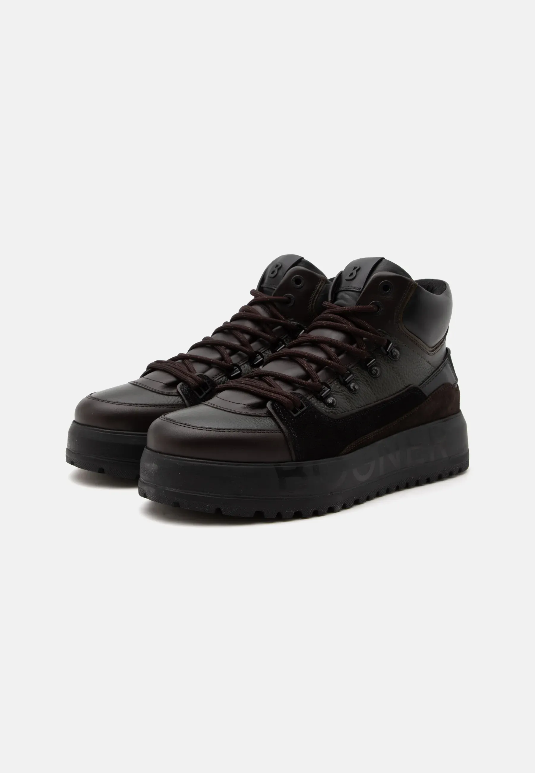 Bogner Bottes à lacets Dark Brownolive