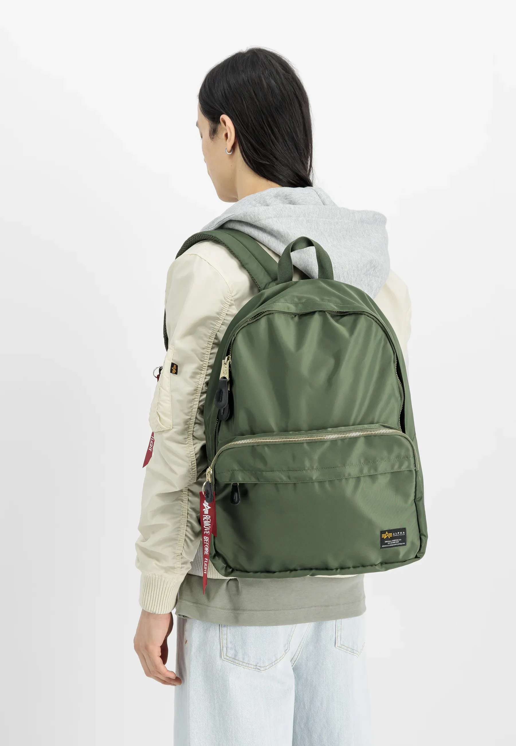 Sac à dos crew Alpha Industries unisexe Zaino vert sage