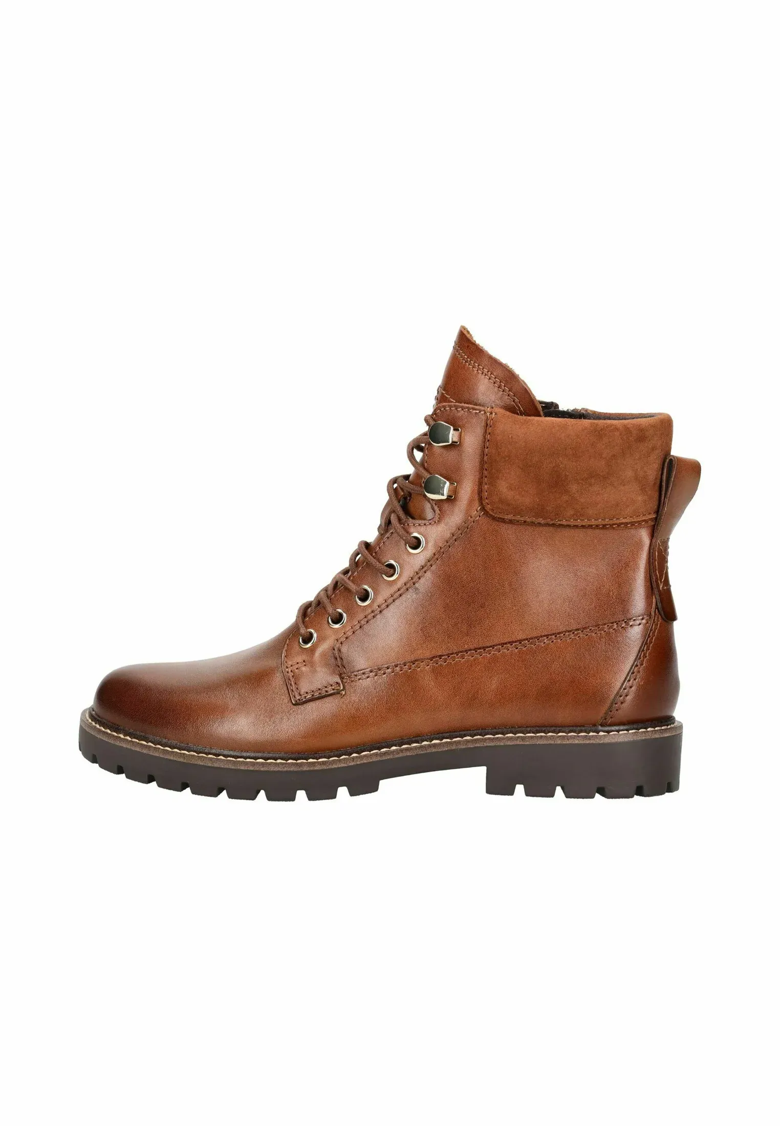 Caprice Stivaletti Stringati Cognac Comb
