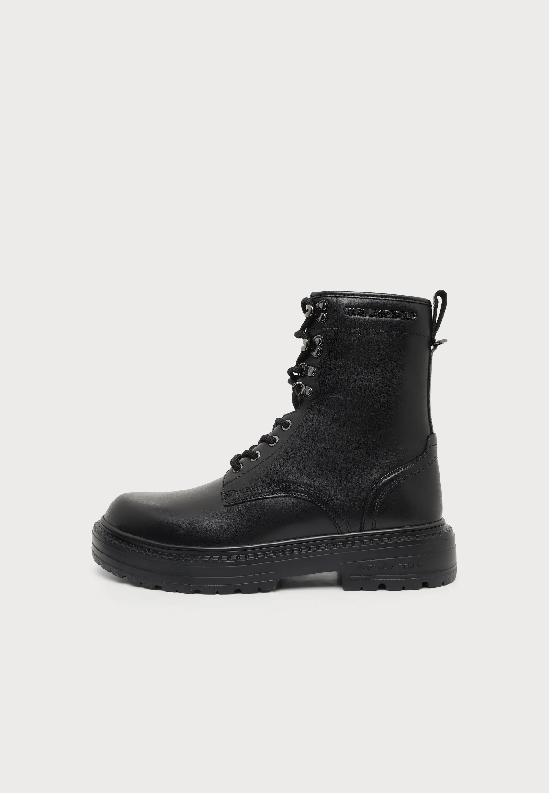 Karl Lagerfeld Miles Hi Lace Boot Stivaletti Stringati Noir