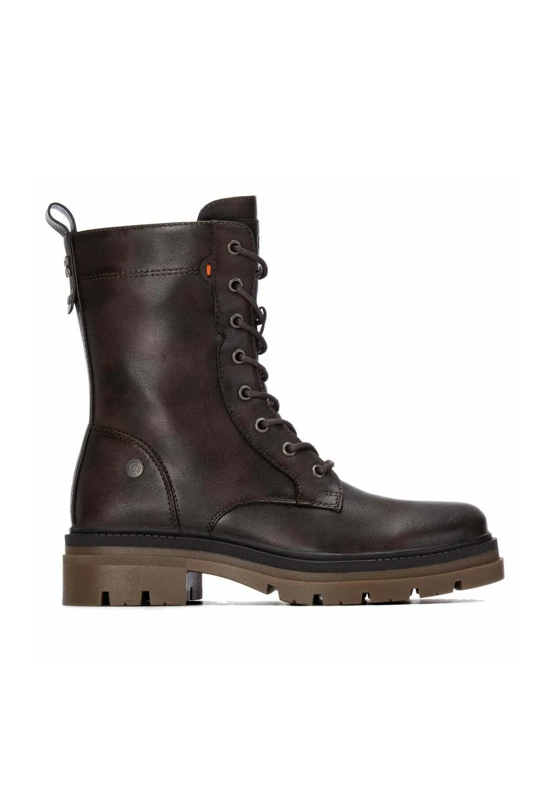 Refresh Botin Femme Plate Stivaletti Stringati Marron