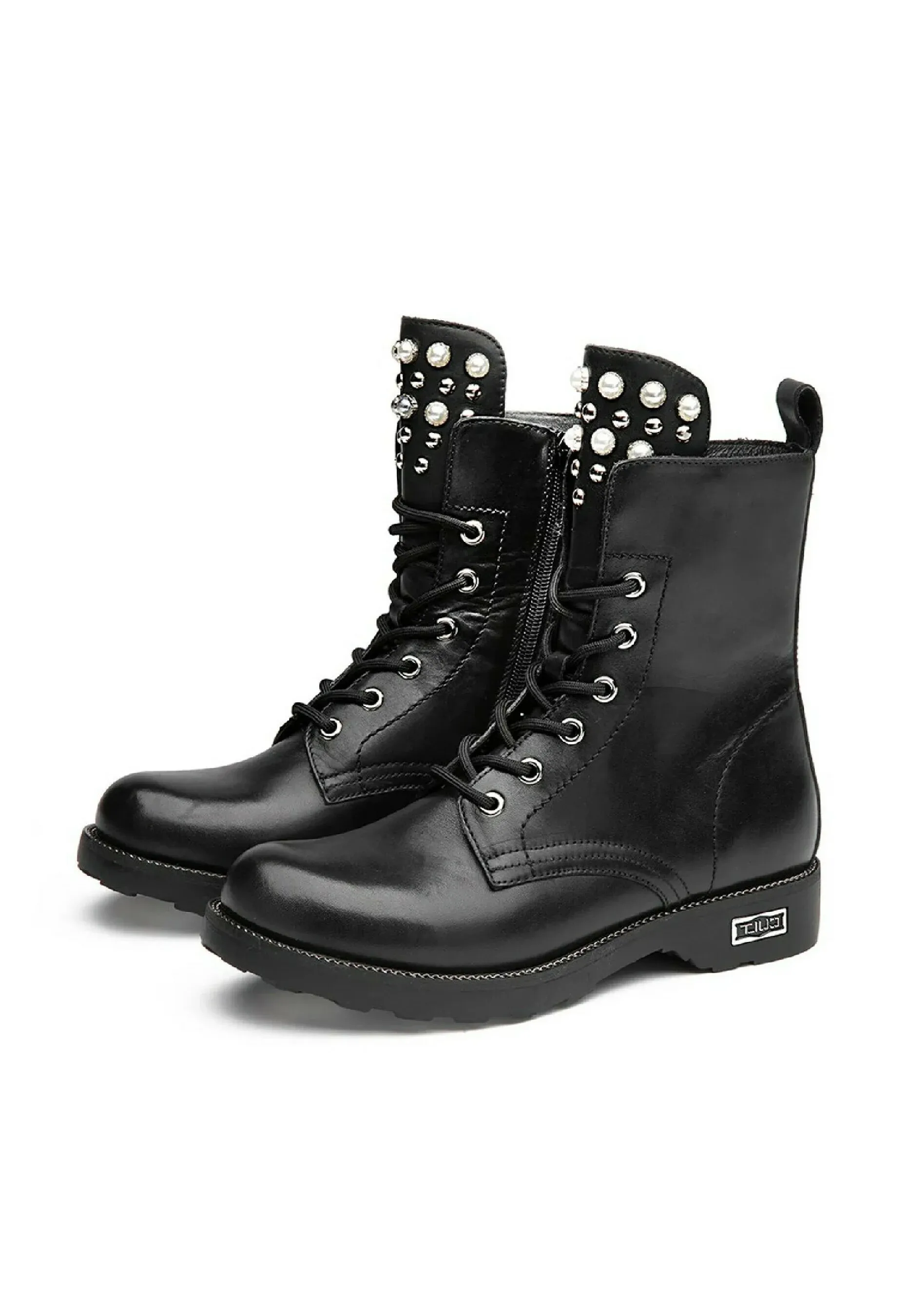 Botteilles à lacets Cult Black Silver Studs