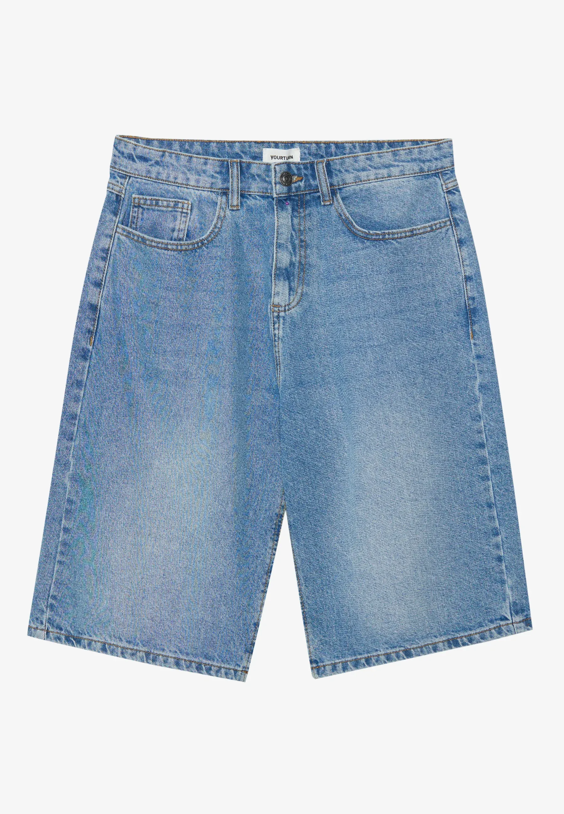 Shorts unisexe Yourturn en denim bleu clair