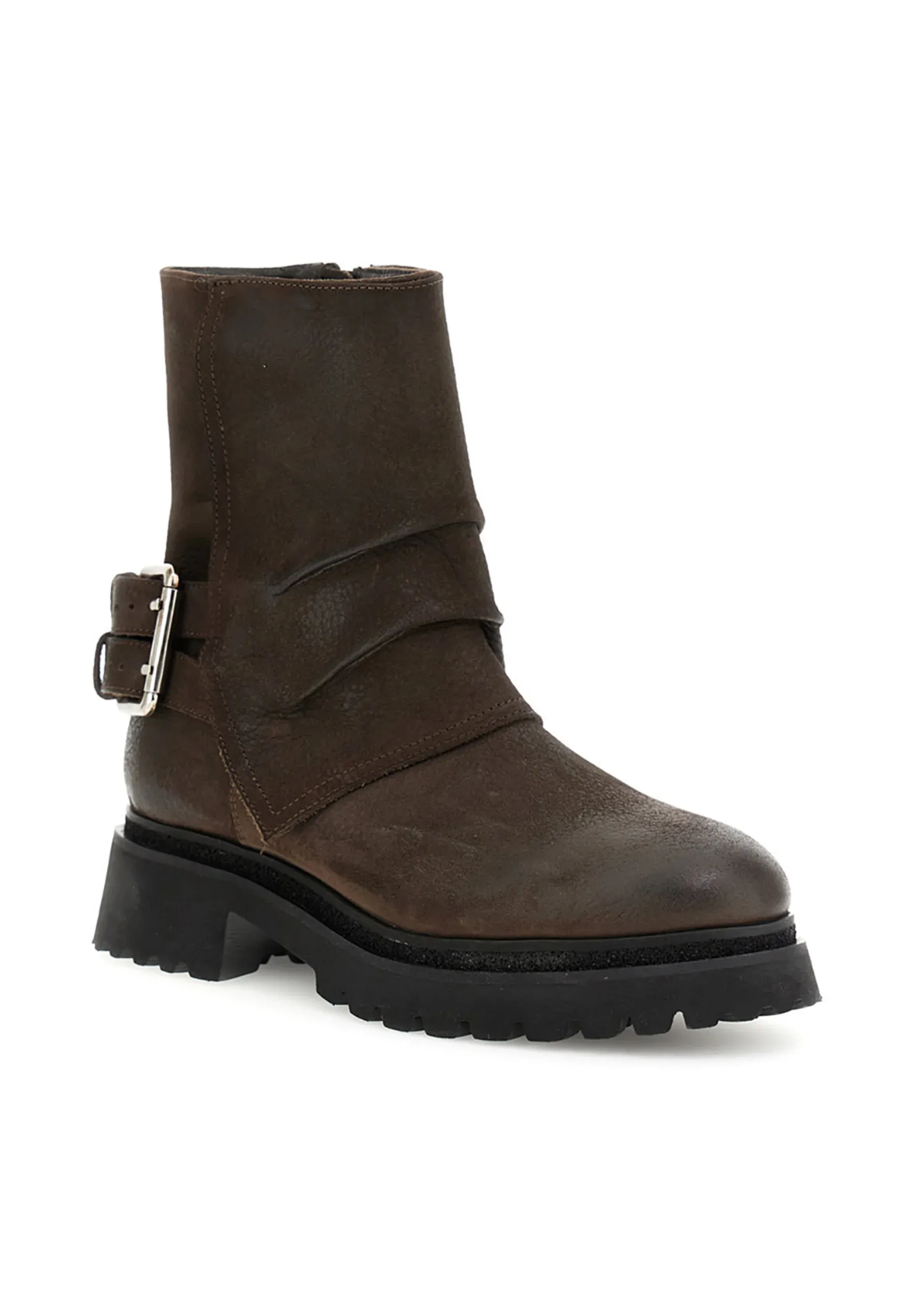 Cafenoir Stivaletti Texani Biker Brun Foncé