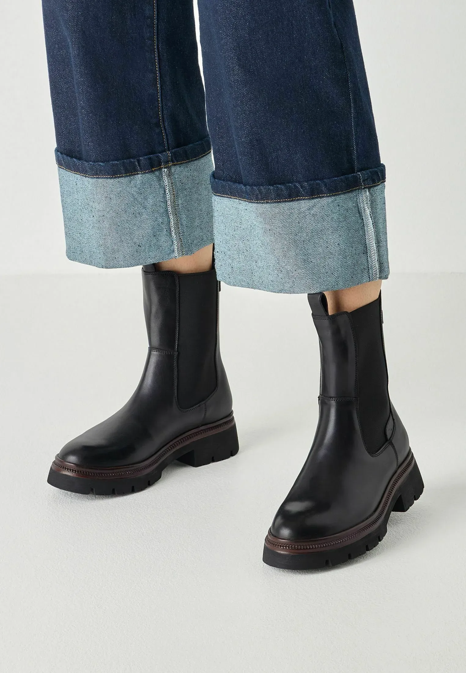 Tamaris Chelsea Boot Tronchetti en cuir noir