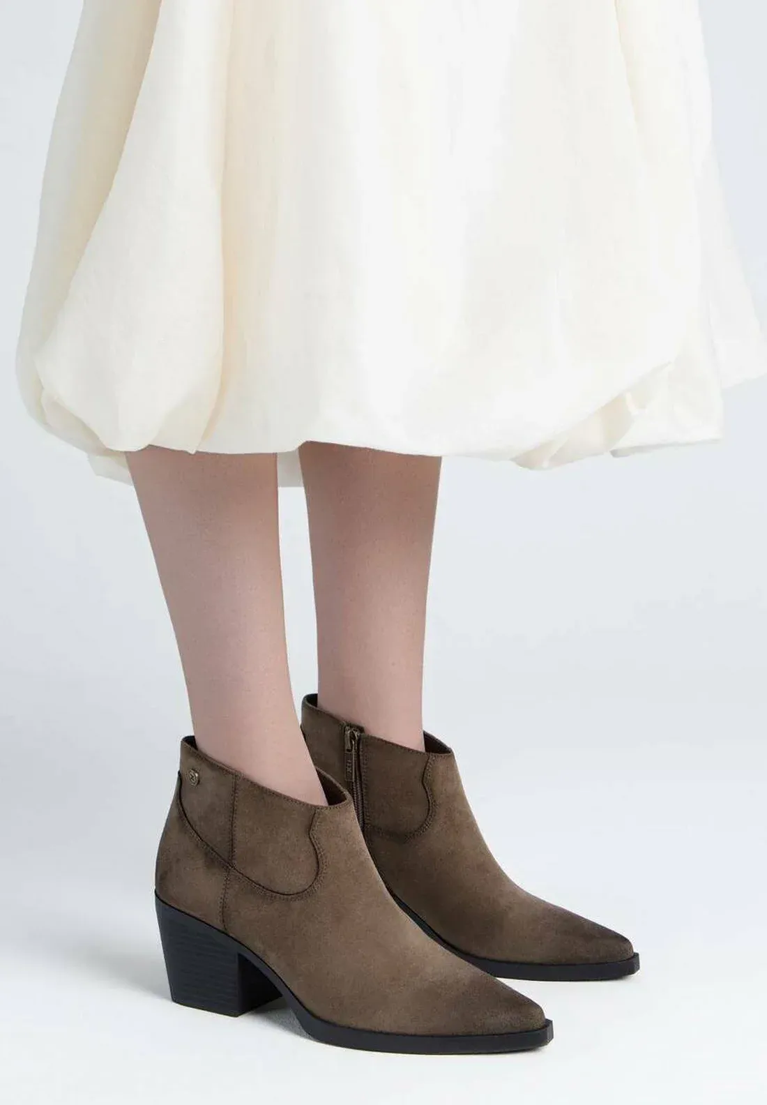 Xti Botin Femme à Talon Stivaletti Taupe