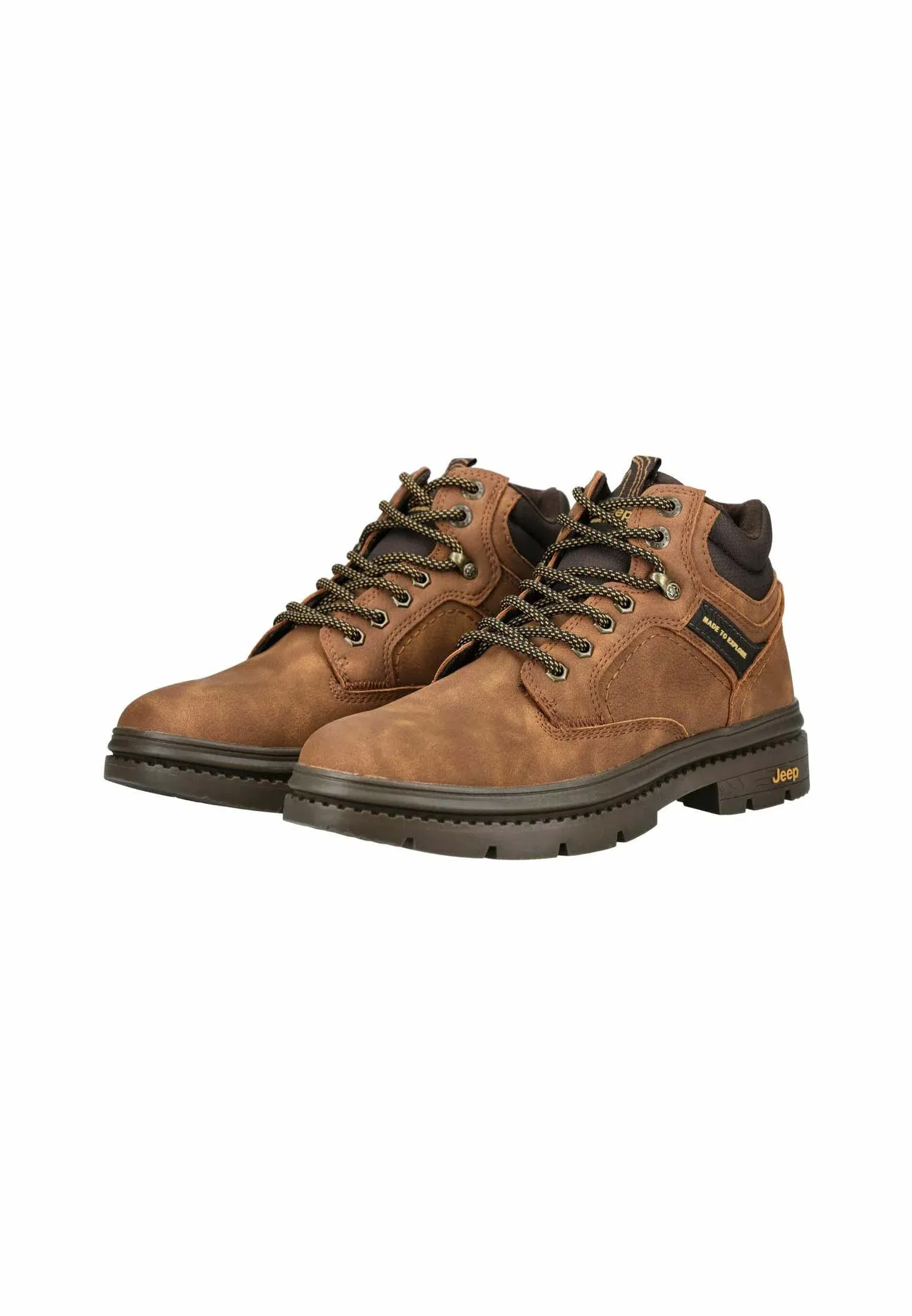 Bottines à lacets Jeep Cognac