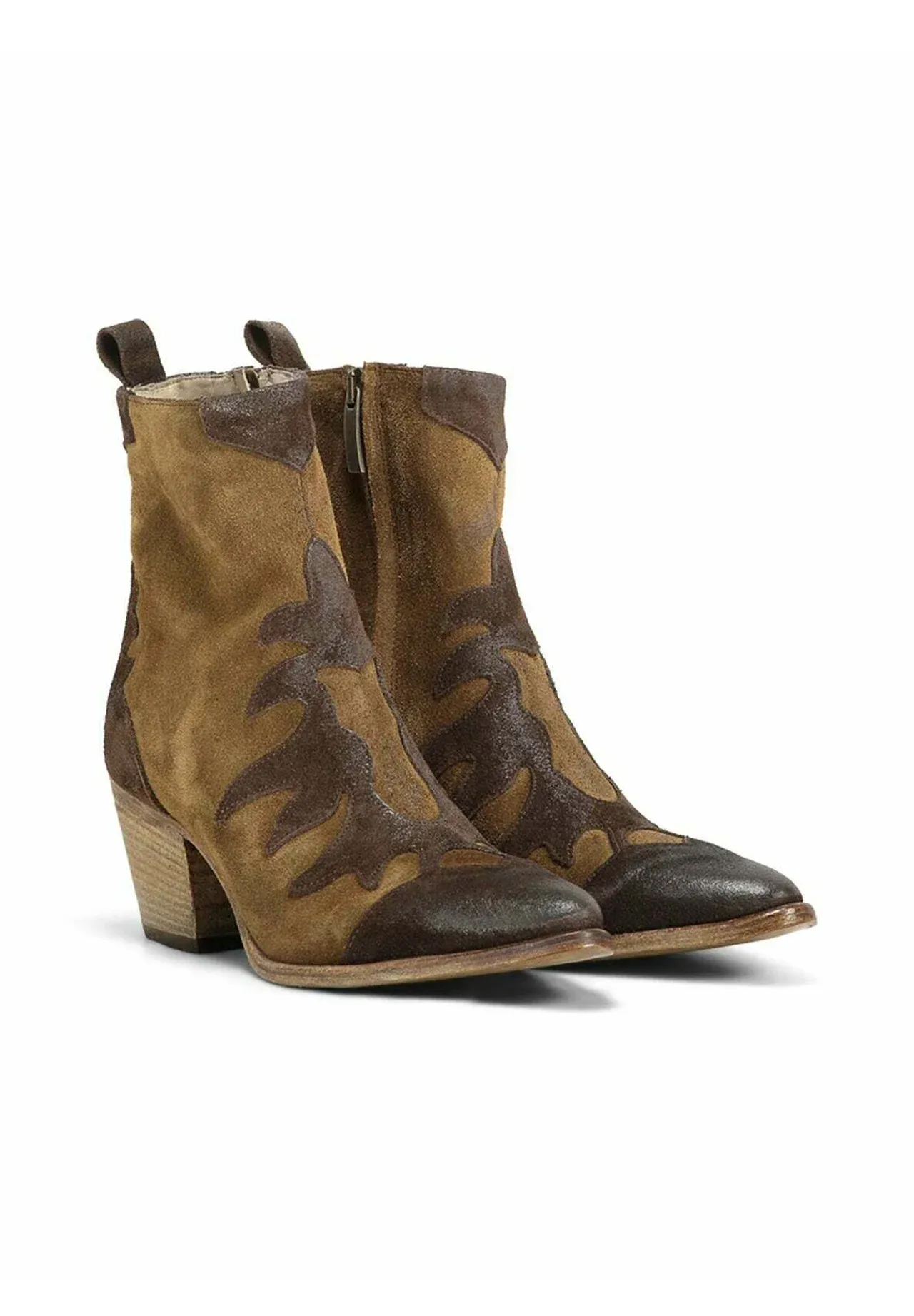 Via Tortona 18 Bottes Texanes Motard Marron