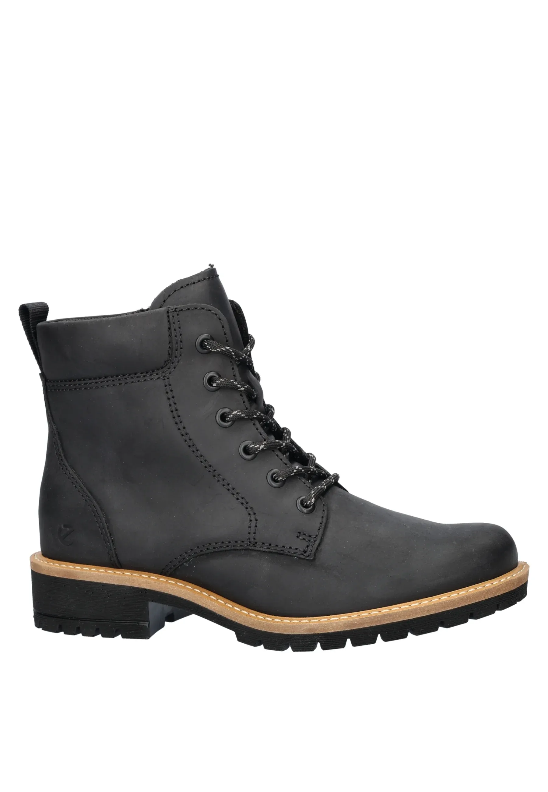 Ecco Bottes à lacets Noir