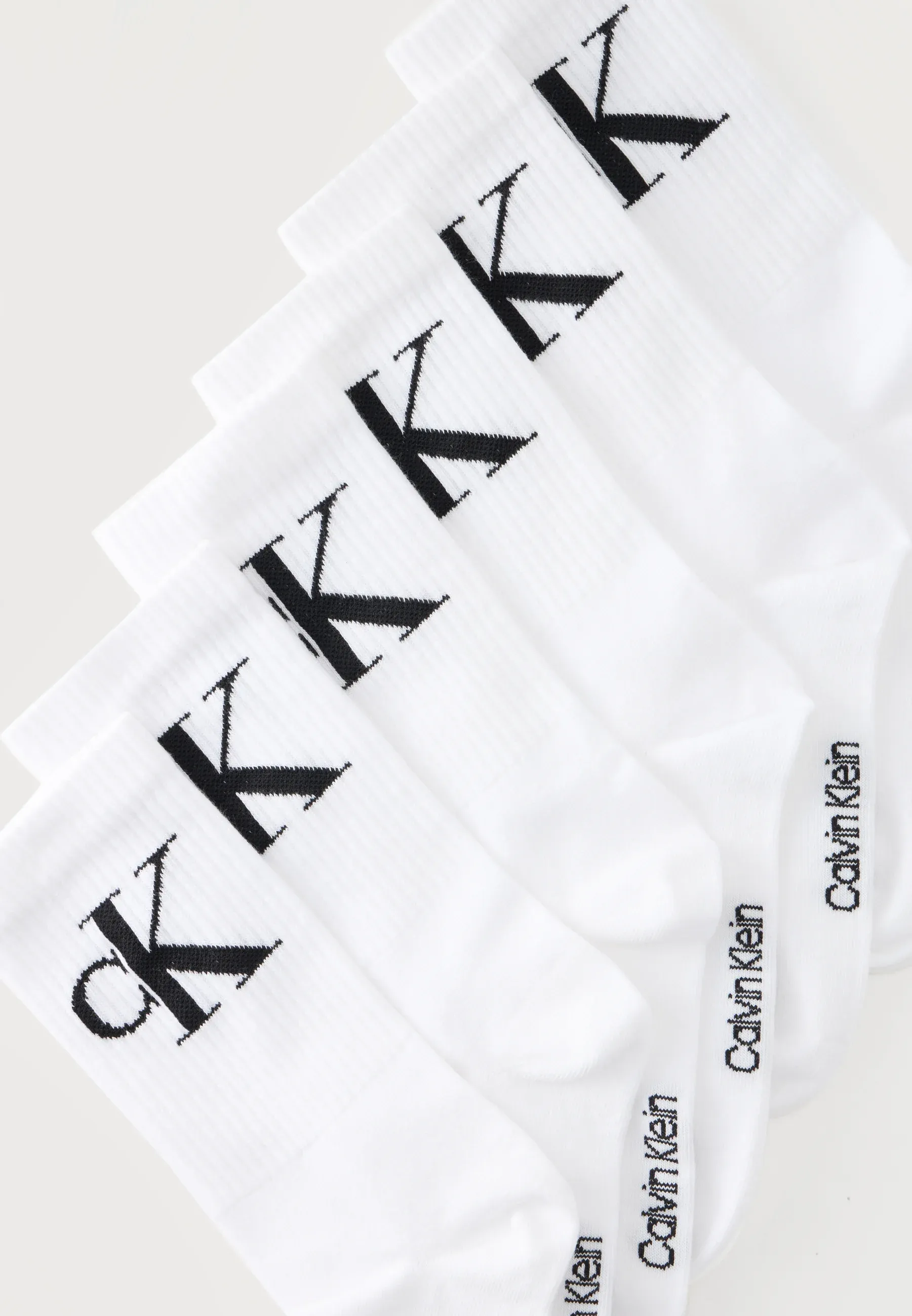 Calvin Klein Sous-vêtements Femme Chaussettes Monogramme 6 Pièces Chaussettes Blanc