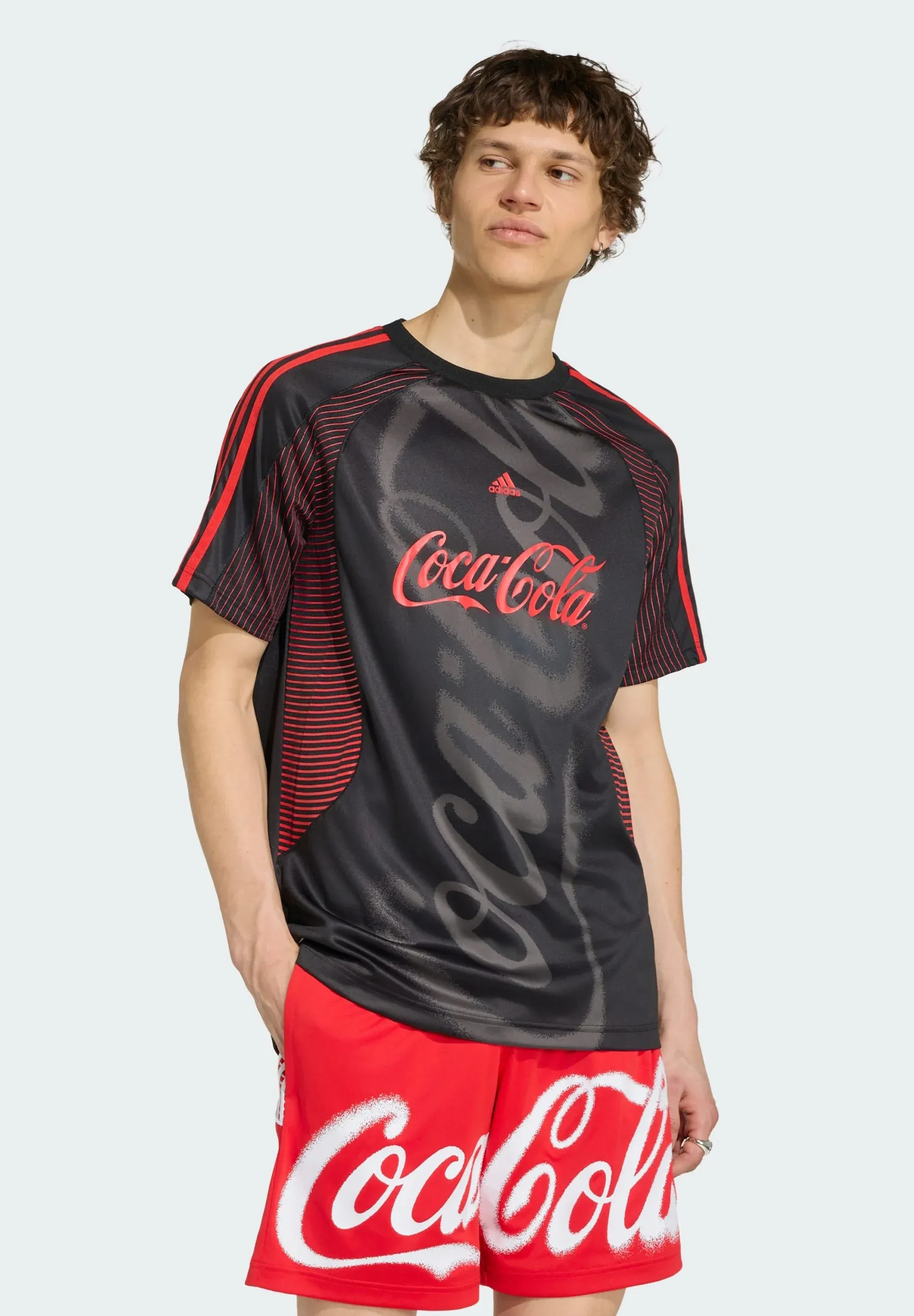 Adidas Originals Coca Cola Teamgeist 26 Jersey T Shirt Con Stampa Noir