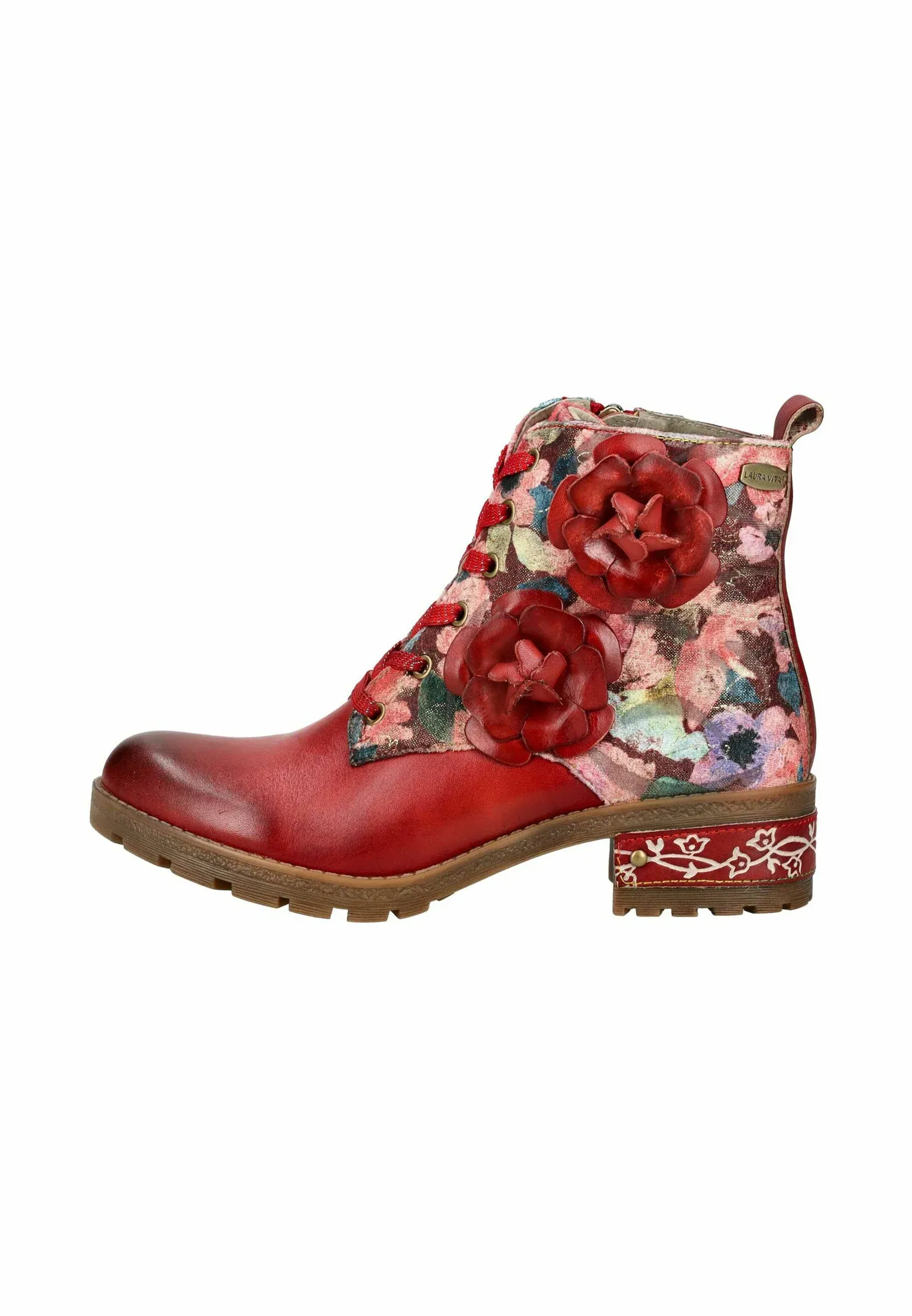 Laura Vita Bottes à lacets Cerise