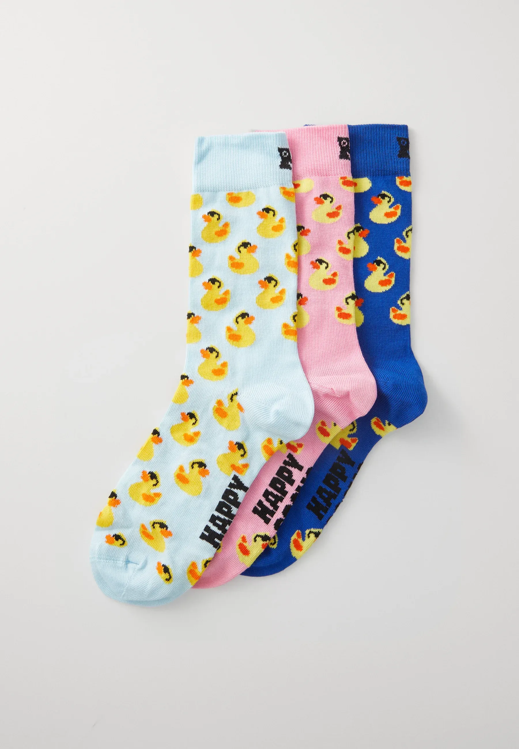 Happy Socks Ensemble Cadeau Canard en Caoutchouc Unisexe 3 Pièces Calze Bleu