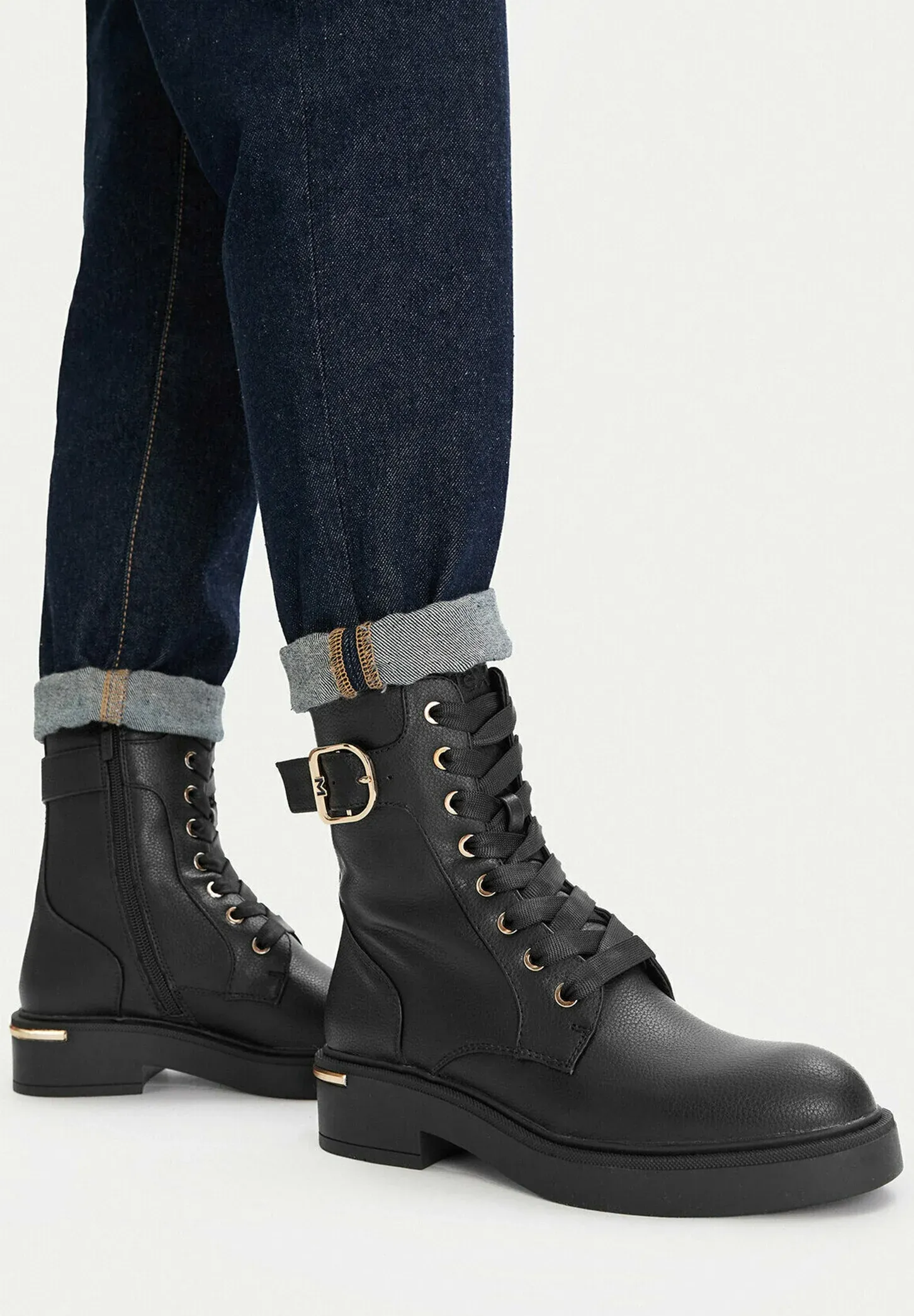 Mexx Bottes à lacets Noires