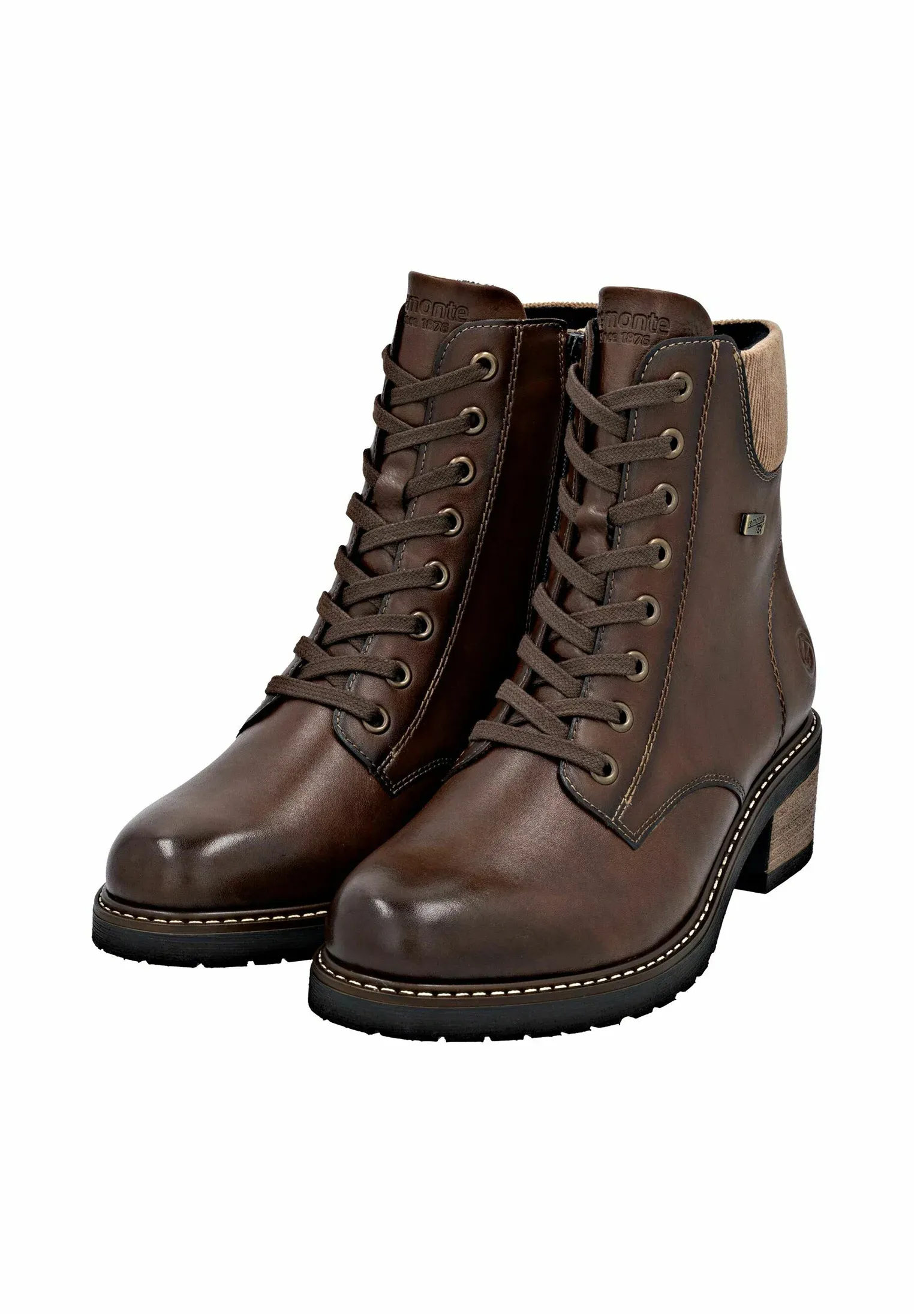 Bottes à lacets Remonte Chestnut Hazel Lehm