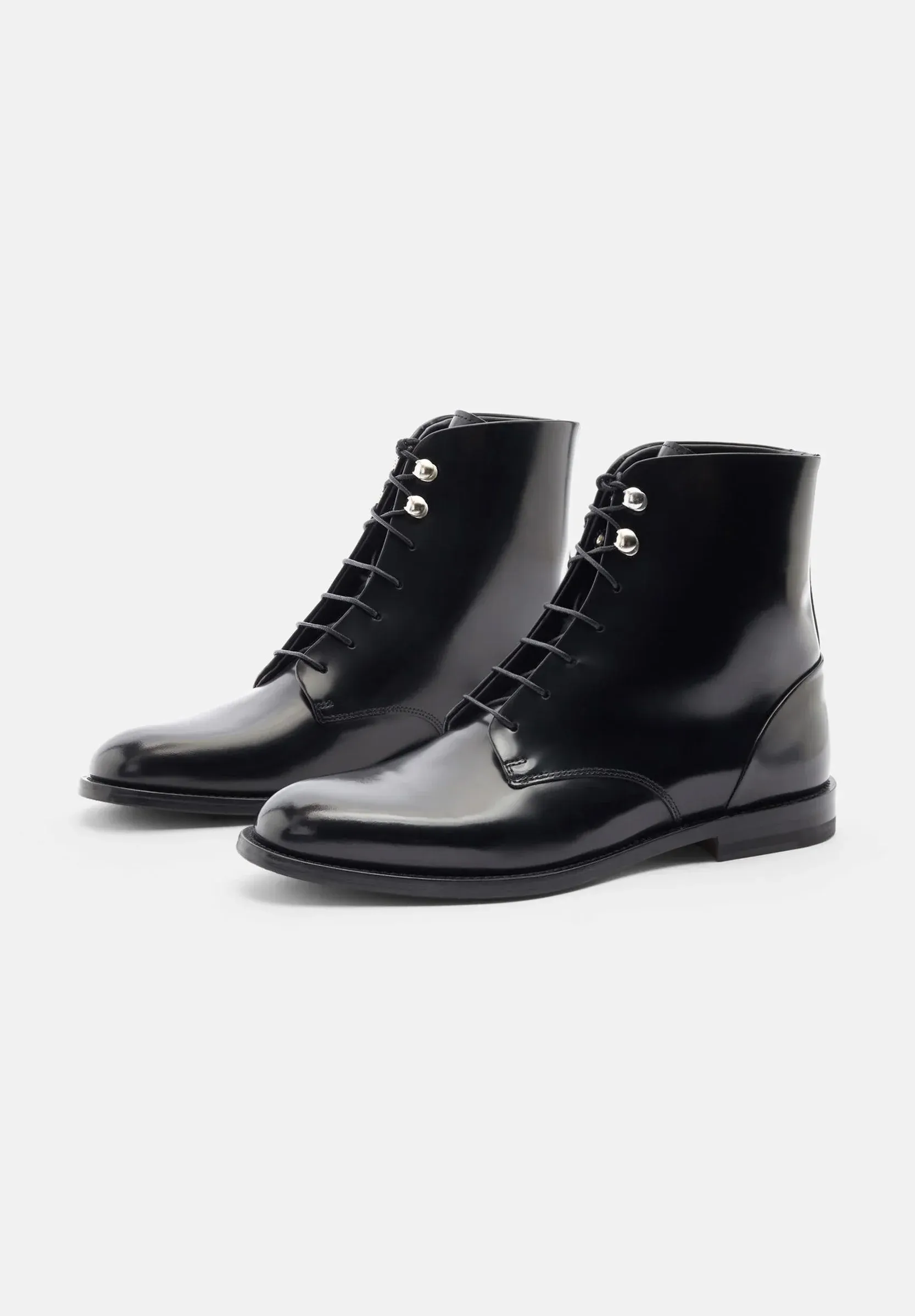 Scarosso Bottes à lacets Black